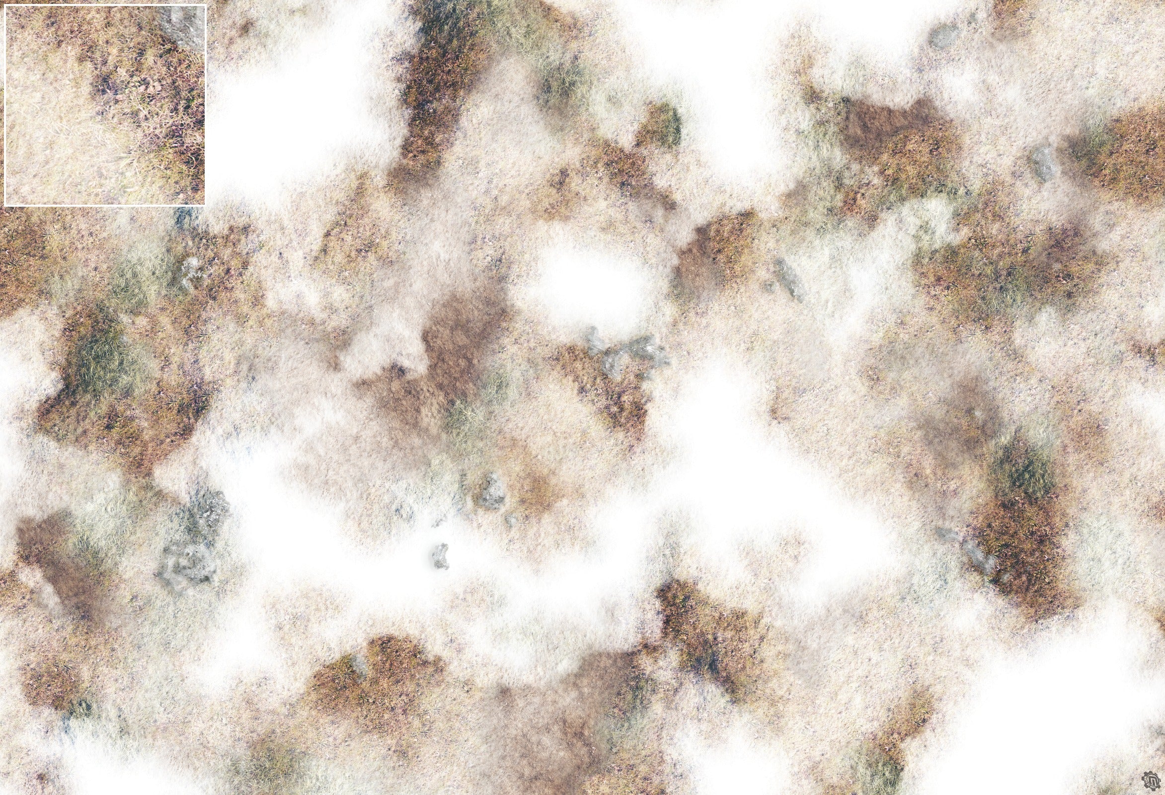 Mats by Mars: Snowy Tundra Tabletop Wargaming Play Mat