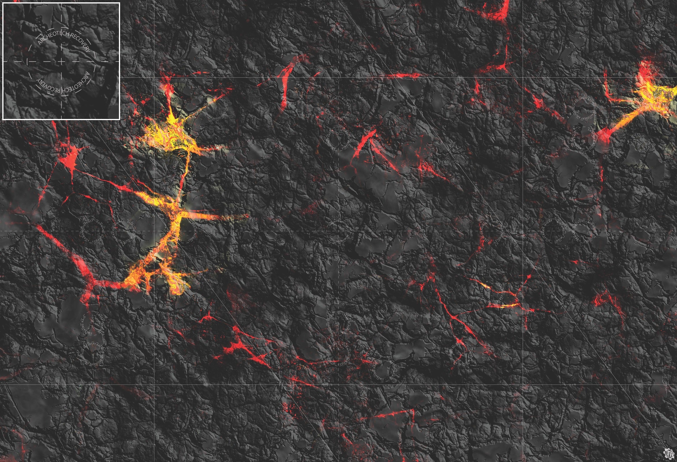 Mats by Mars: Molten Crust Tabletop Wargaming Play Mat