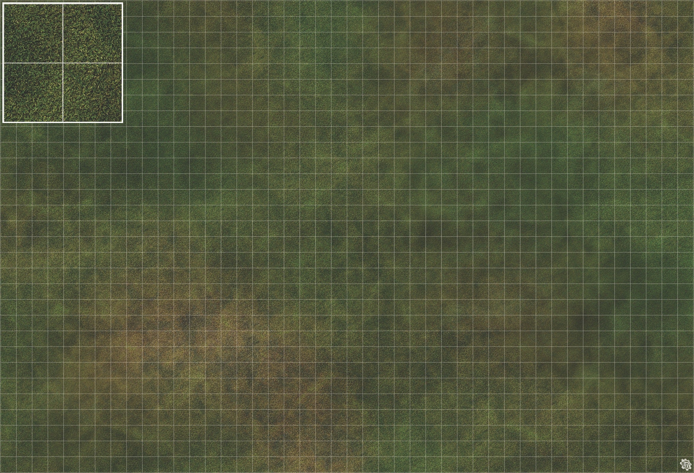 Mats by Mars: Green Meadow Tabletop Wargaming Play Mat