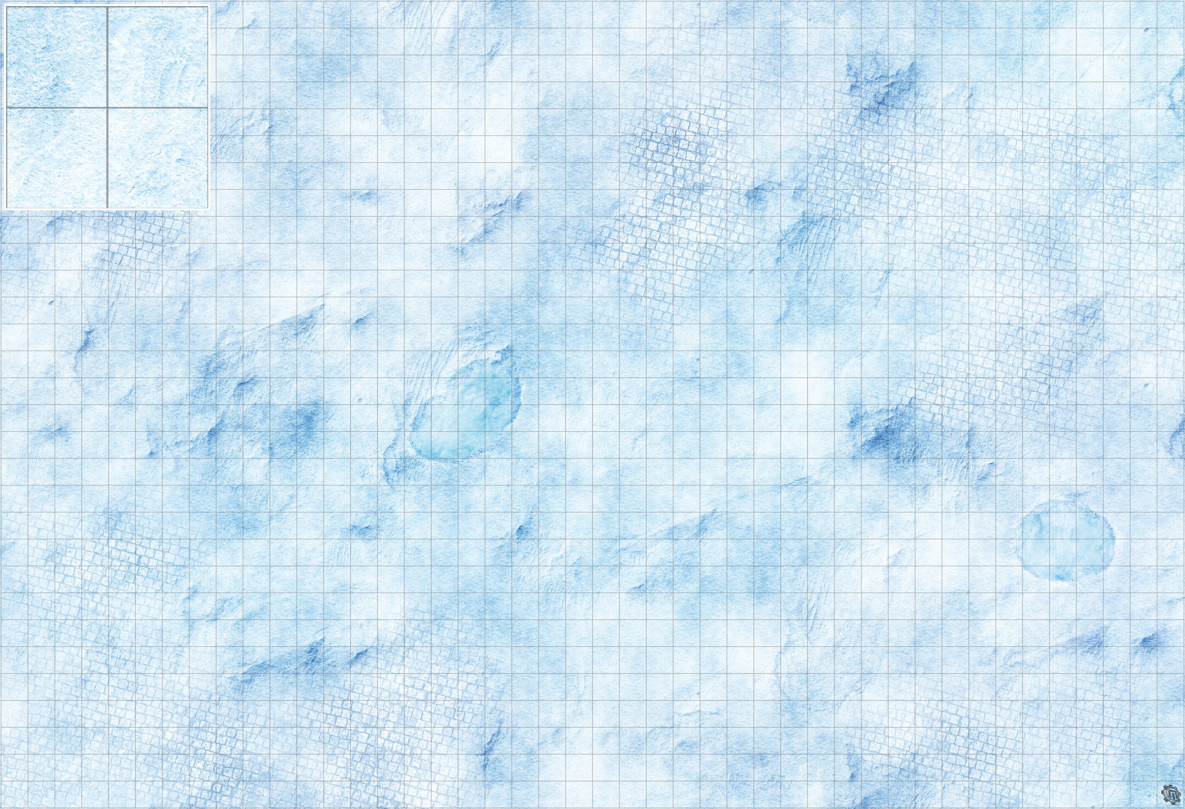 Mats by Mars: Frosty Cobbles Tabletop Wargaming Play Mat