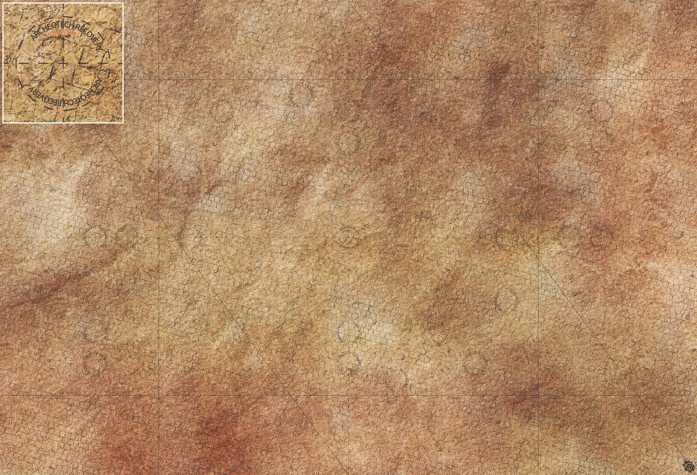 Mats by Mars: Sandy Cobbles Tabletop Wargaming Play Mat