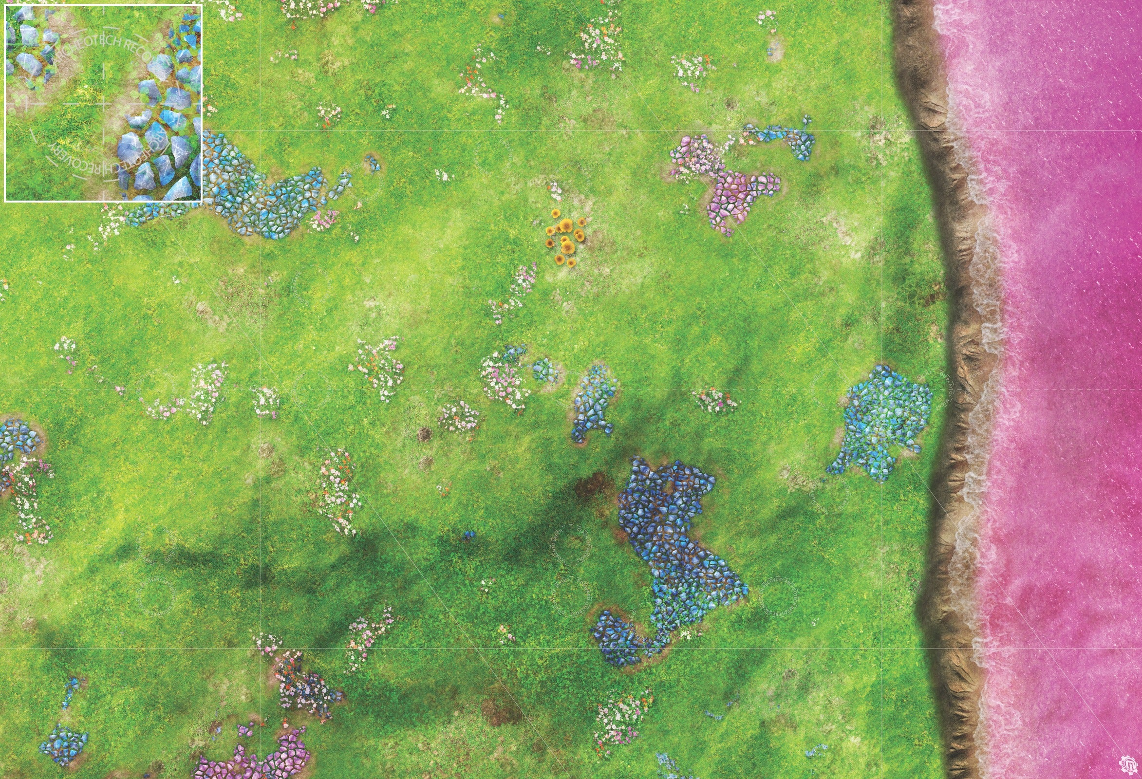 Mats by Mars: Faewild Shore Tabletop Wargaming Play Mat
