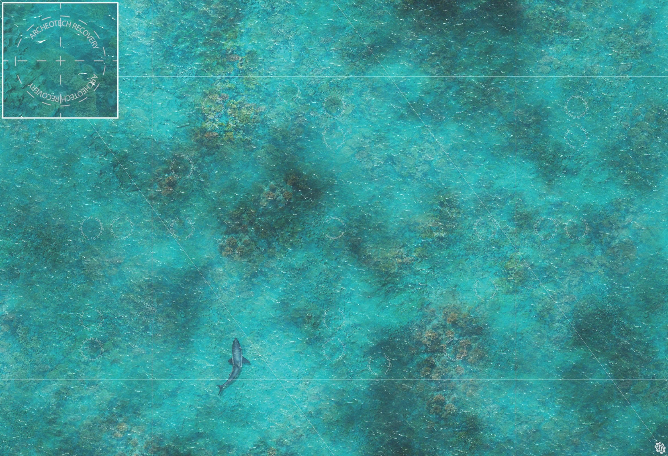 Mats by Mars: Coral Cove Tabletop Wargaming Play Mat