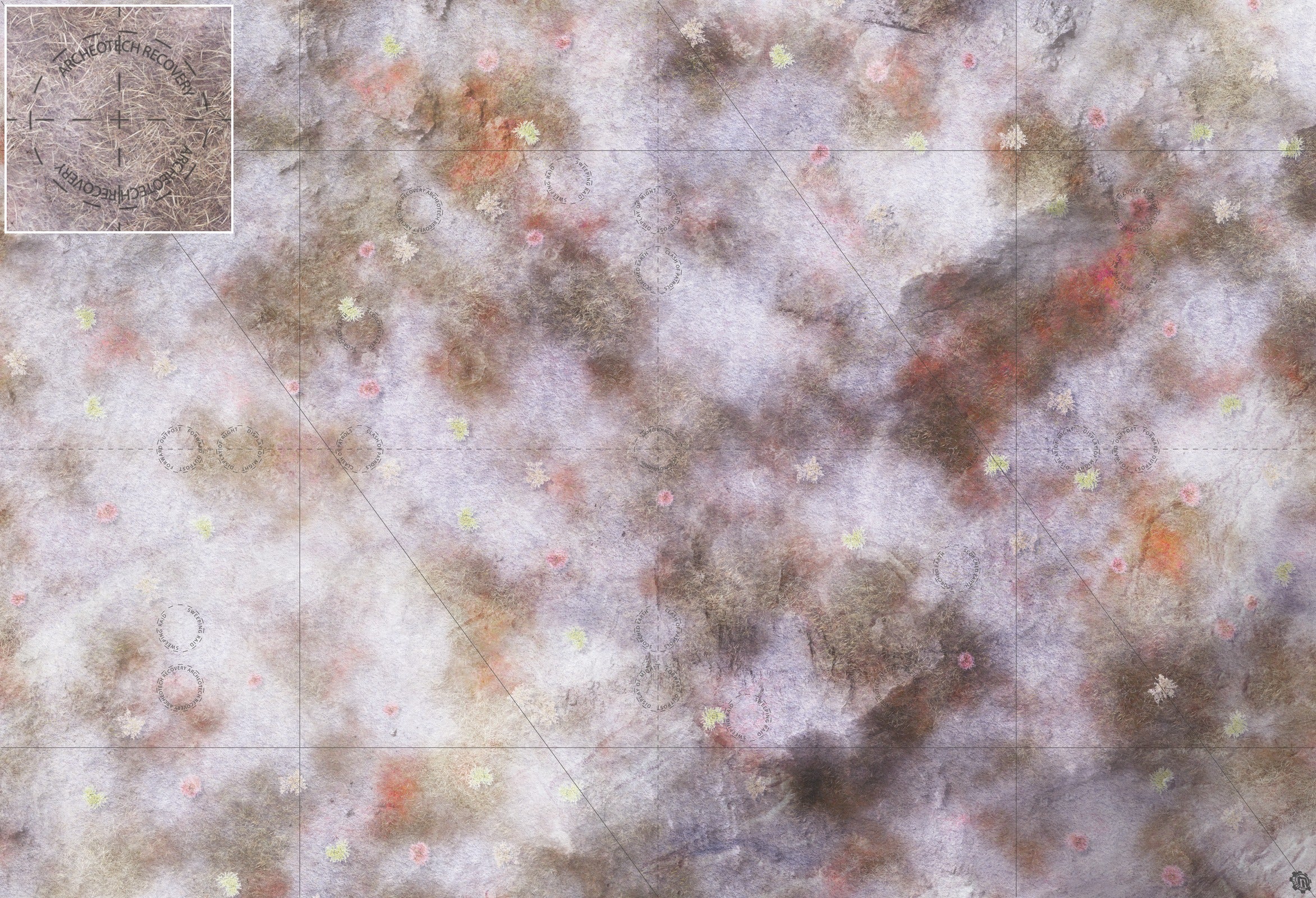 Mats by Mars: Hinterland Snow Tabletop Wargaming Play Mat