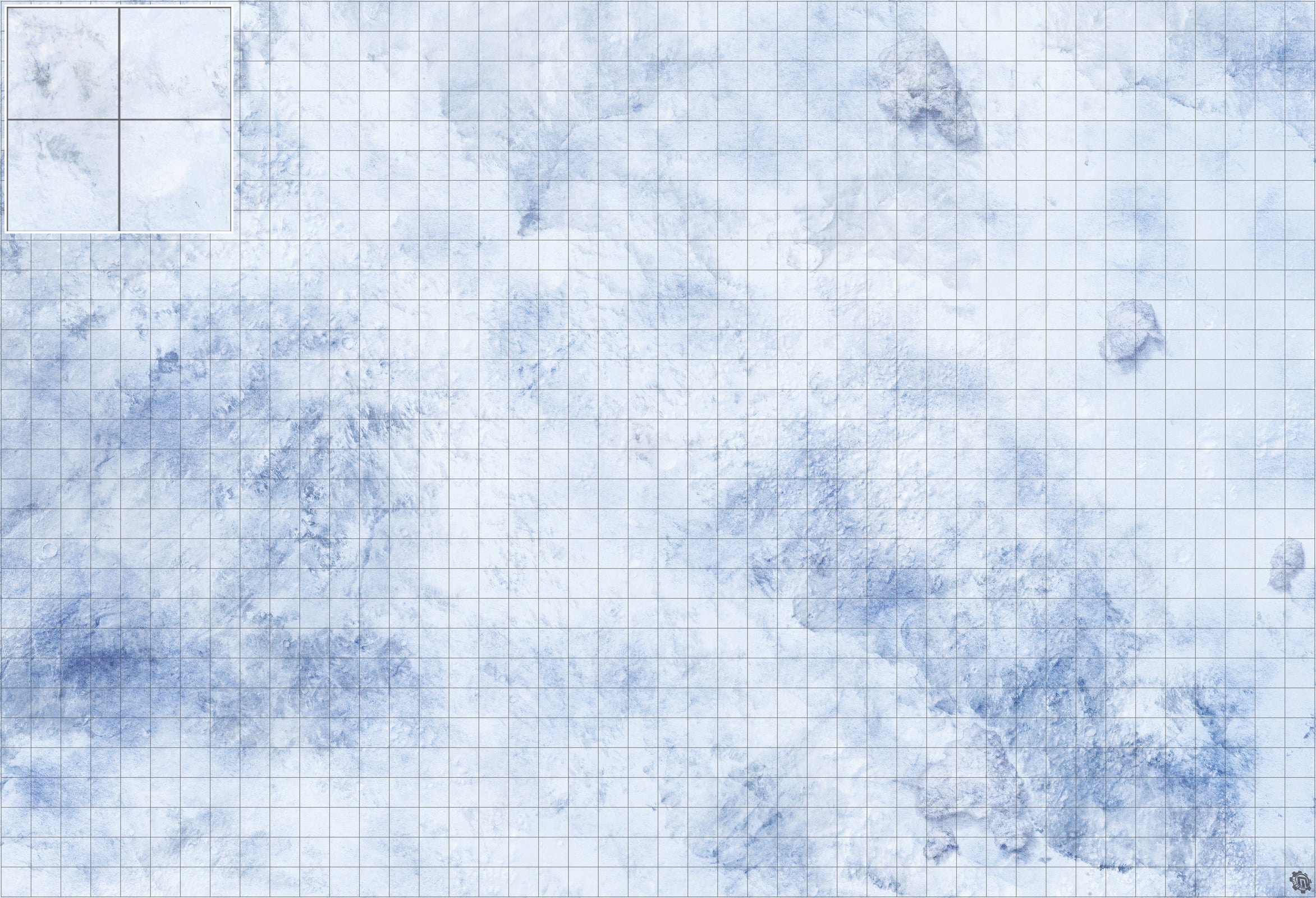 Mats by Mars: Glacial Pass Tabletop Wargaming Play Mat