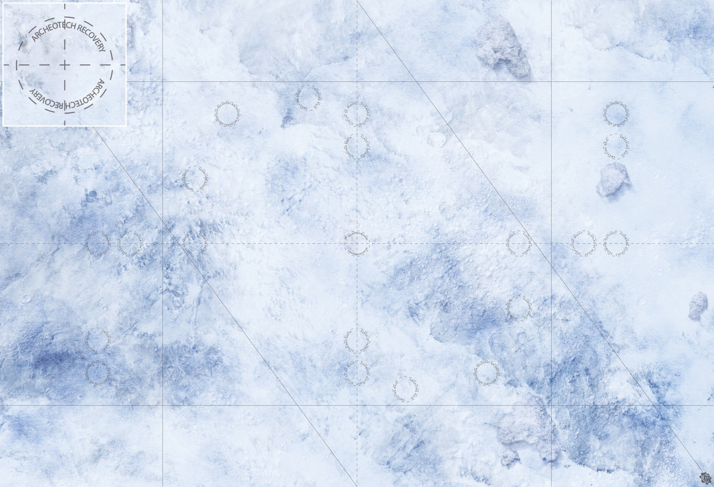 Mats by Mars: Glacial Pass Tabletop Wargaming Play Mat