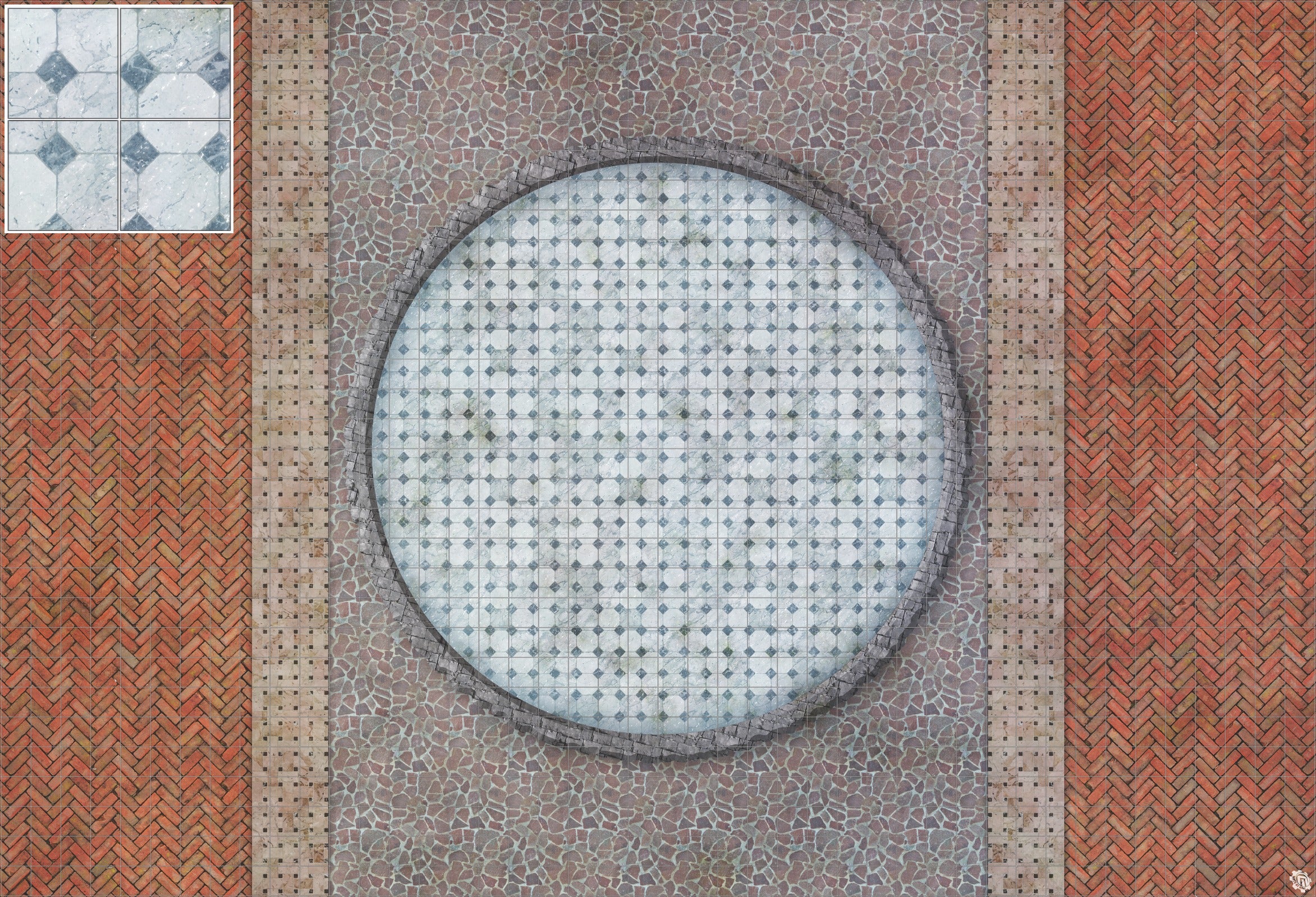 Mats by Mars: Piazza Tabletop Wargaming Play Mat