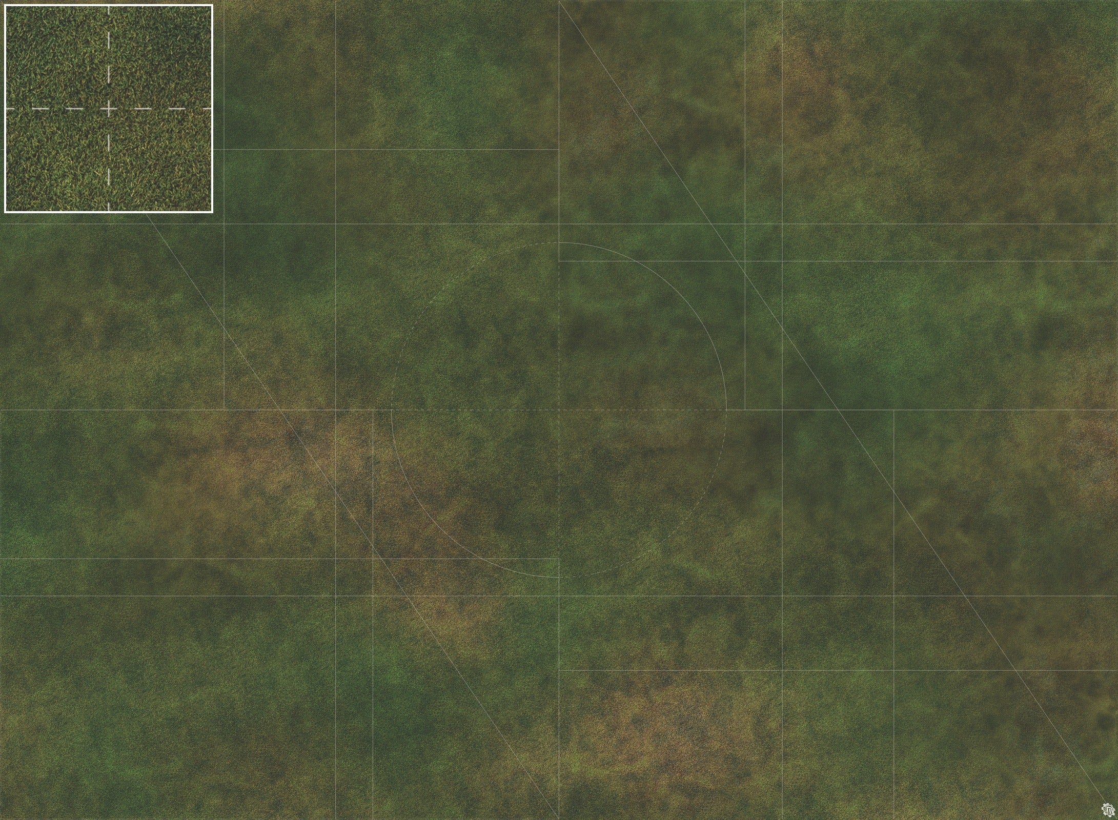 Mats by Mars: Green Meadow Tabletop Wargaming Play Mat