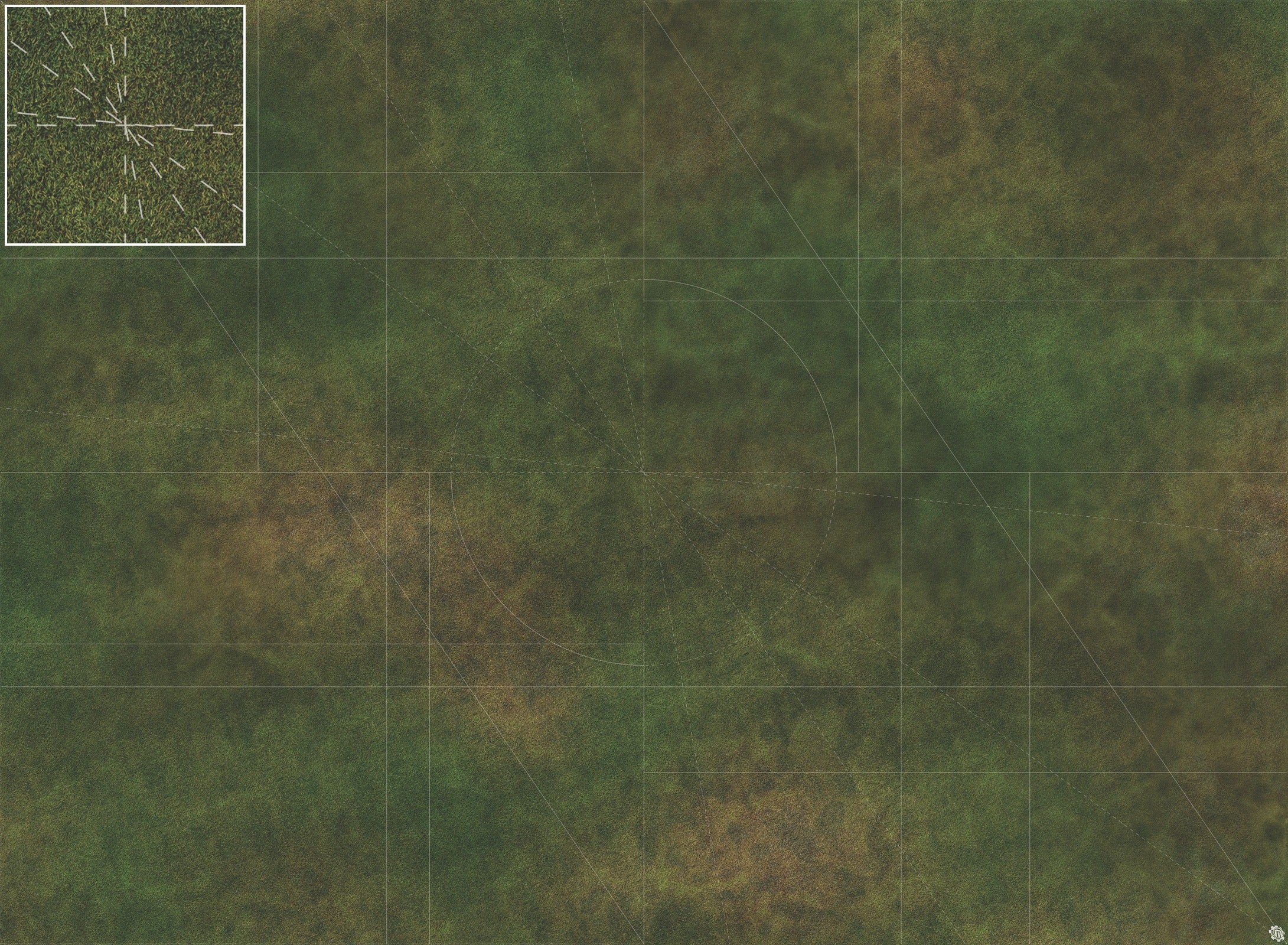 Mats by Mars: Green Meadow Tabletop Wargaming Play Mat