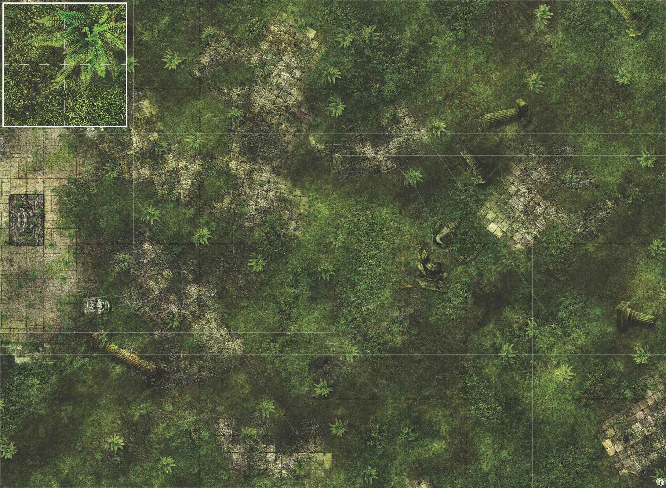 Mats by Mars: Forgotten Temple (Altar) Tabletop Wargaming Play Mat