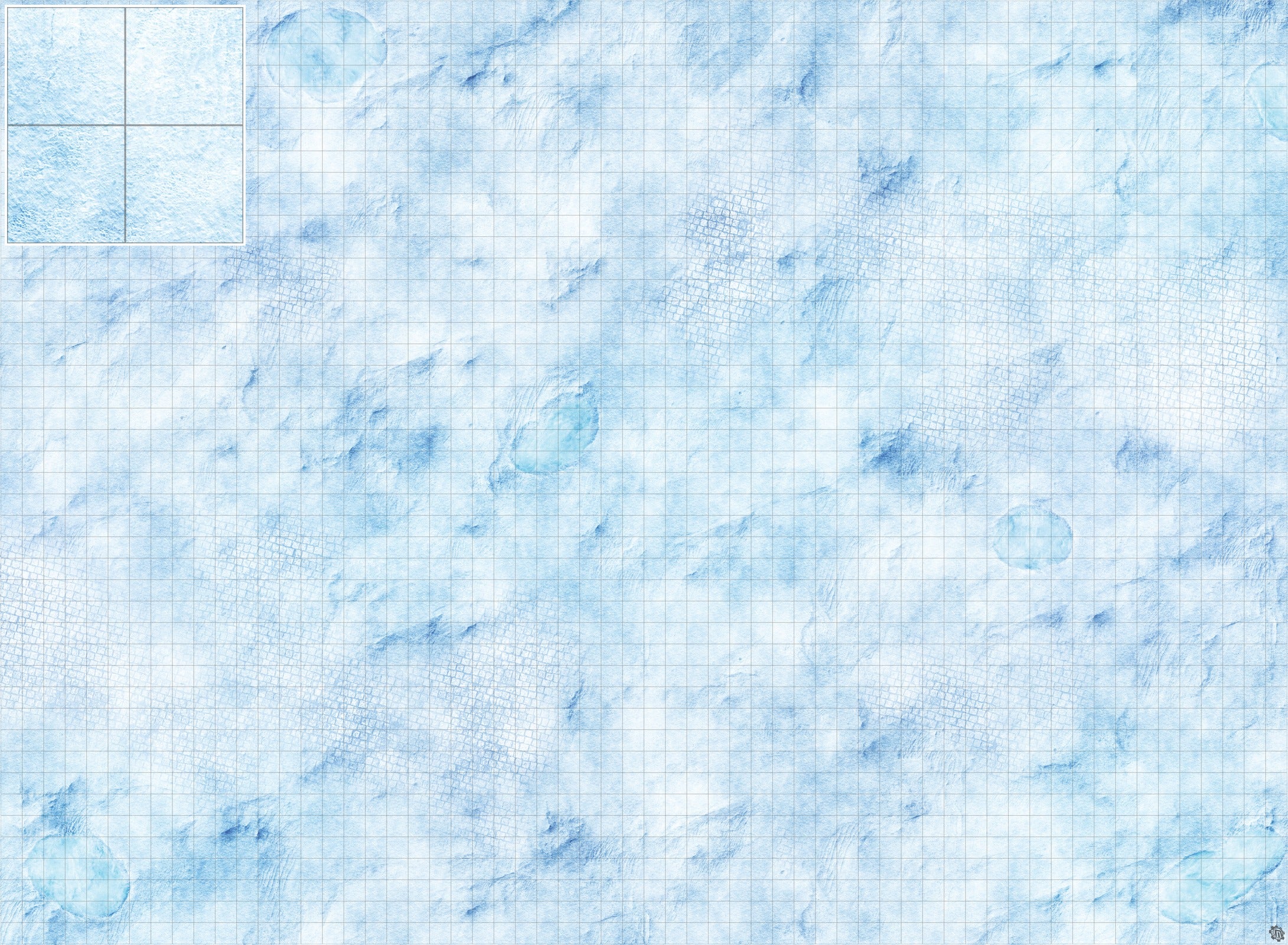 Mats by Mars: Frosty Cobbles Tabletop Wargaming Play Mat