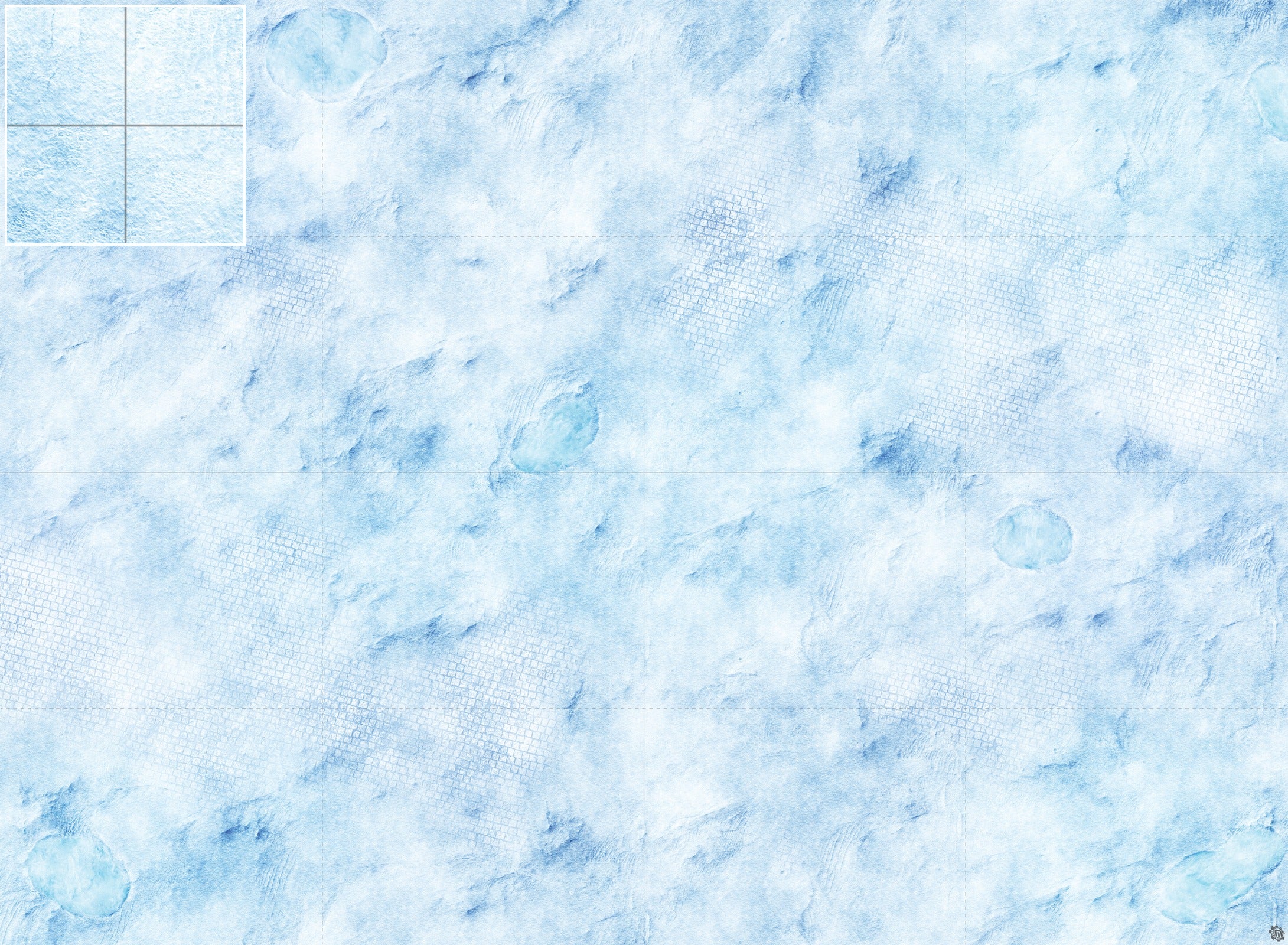 Mats by Mars: Frosty Cobbles Tabletop Wargaming Play Mat