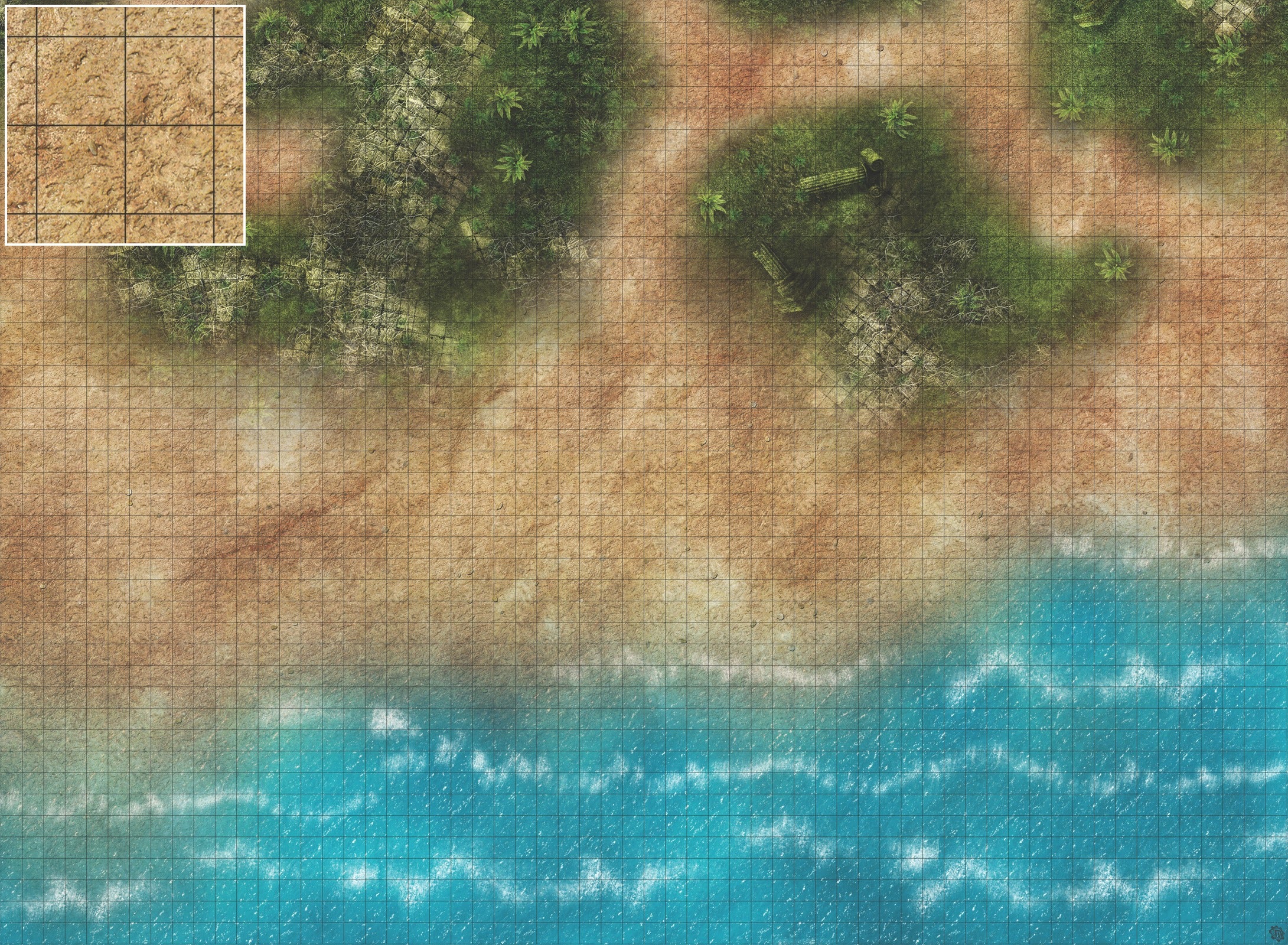 Mats by Mars: Jungle Treasure Tabletop Wargaming Play Mat