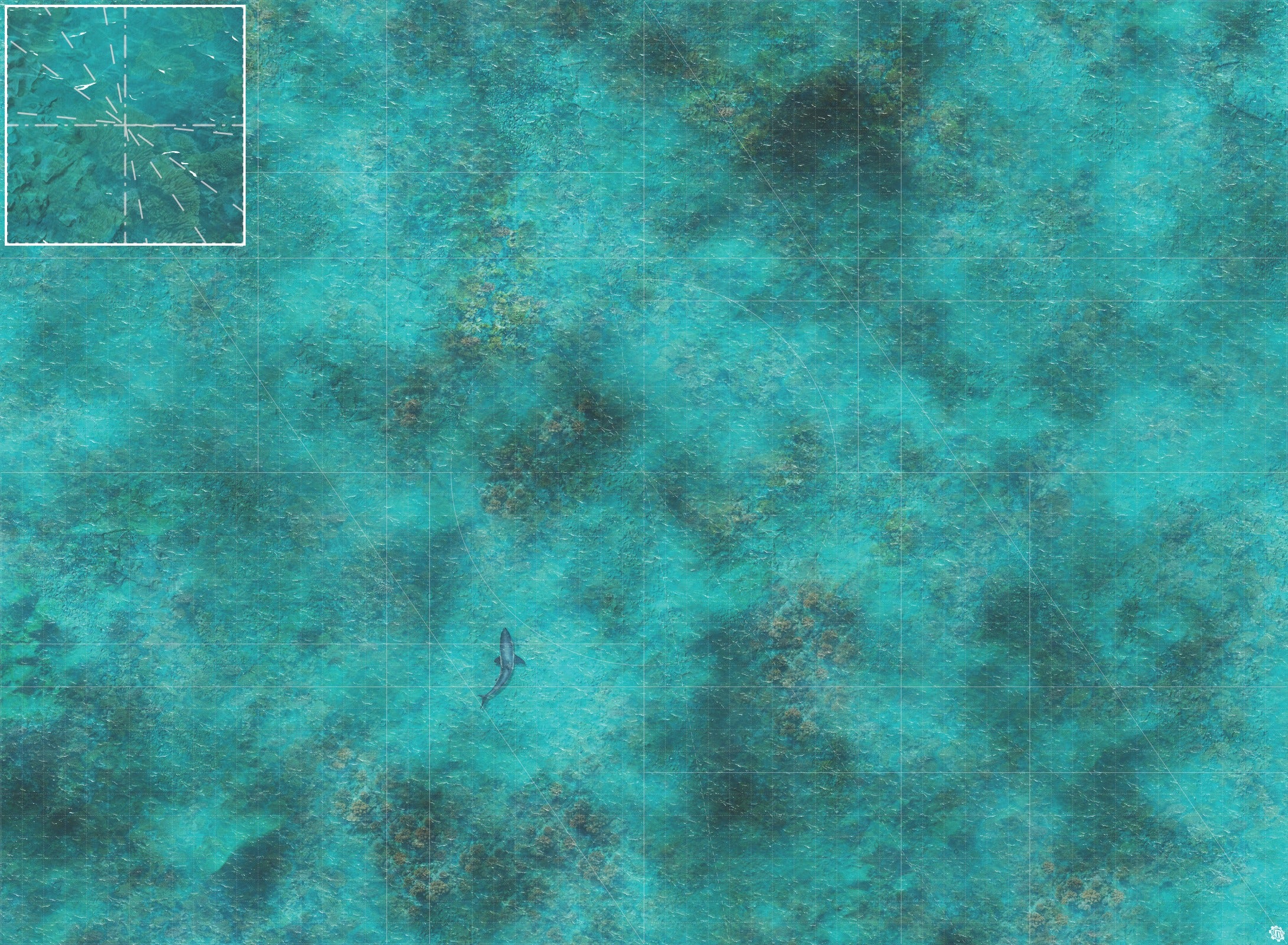 Mats by Mars: Coral Cove Tabletop Wargaming Play Mat