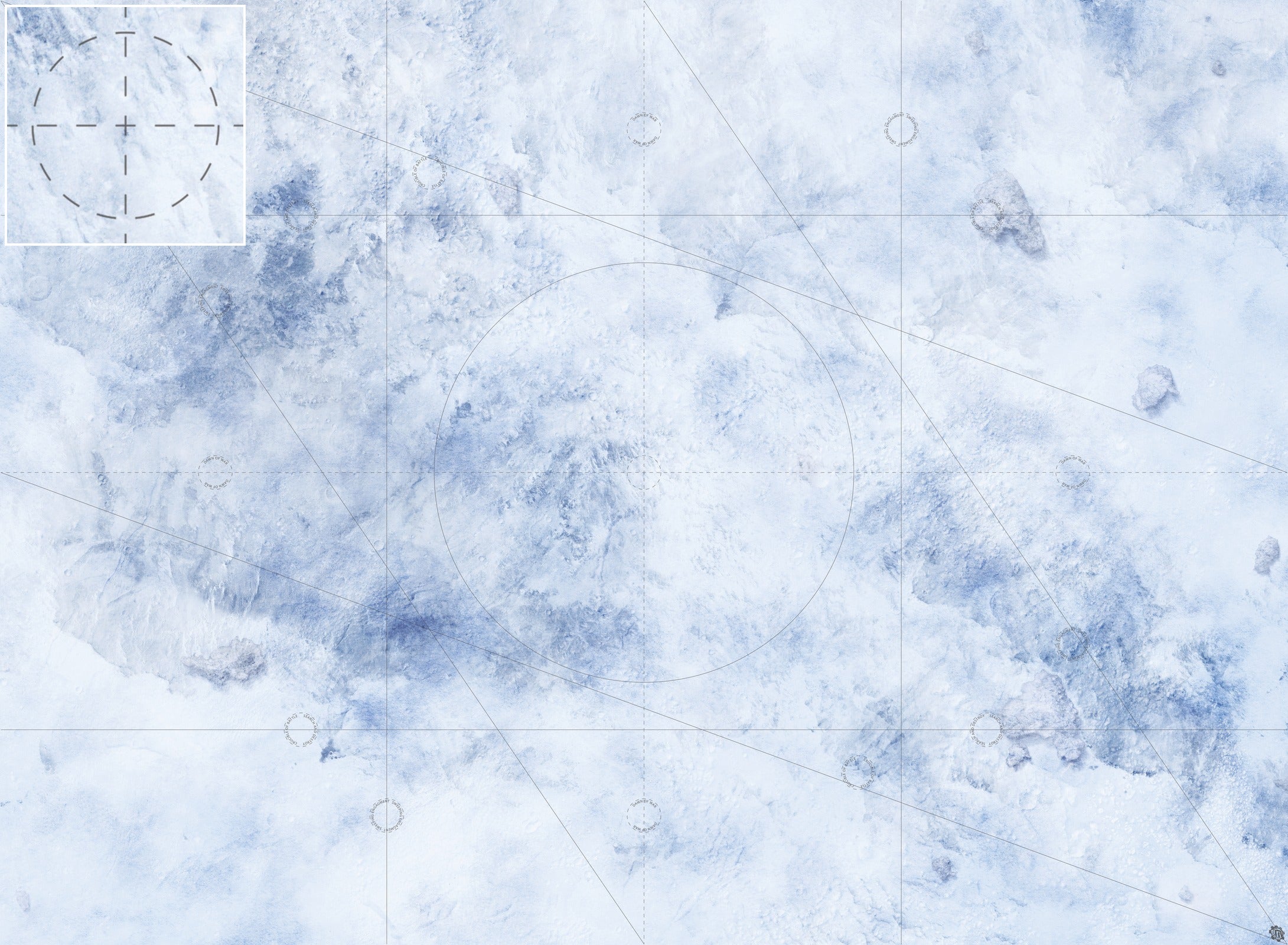 Mats by Mars: Glacial Pass Tabletop Wargaming Play Mat