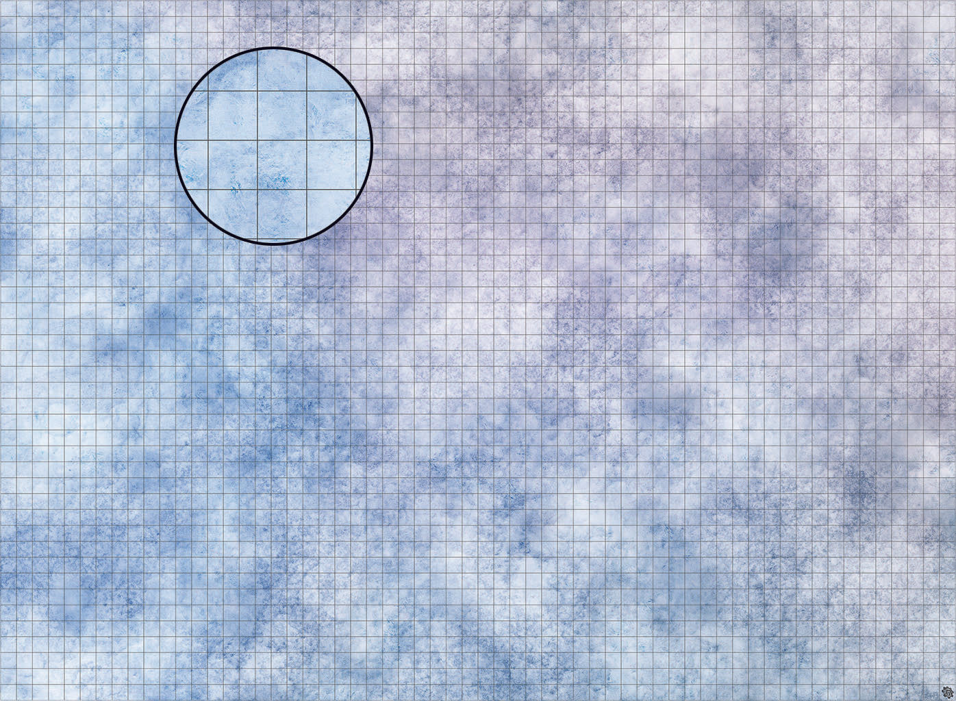 Mats by Mars: Glacial Plain Tabletop Wargaming Play Mat