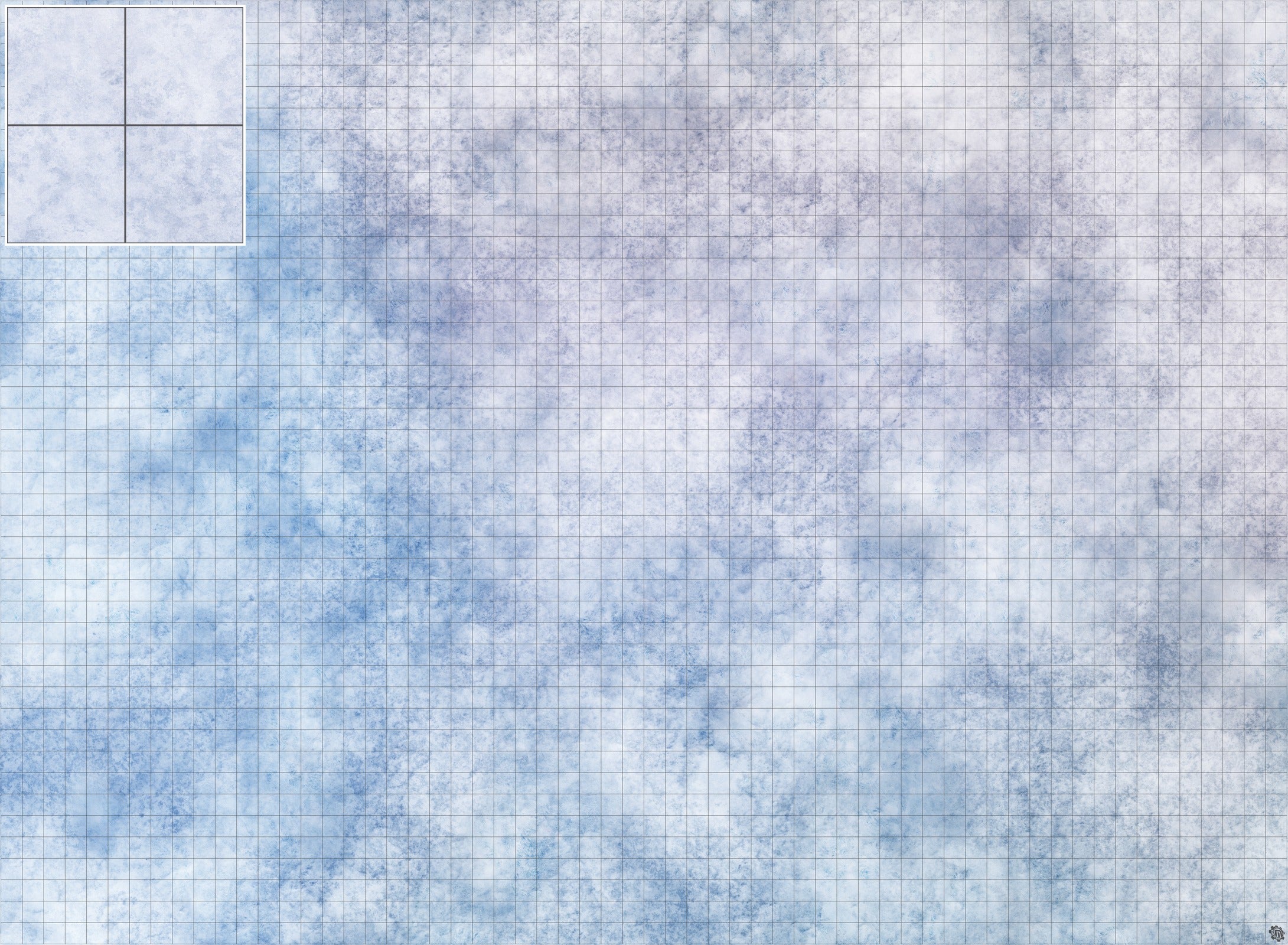 Mats by Mars: Glacial Plain Tabletop Wargaming Play Mat
