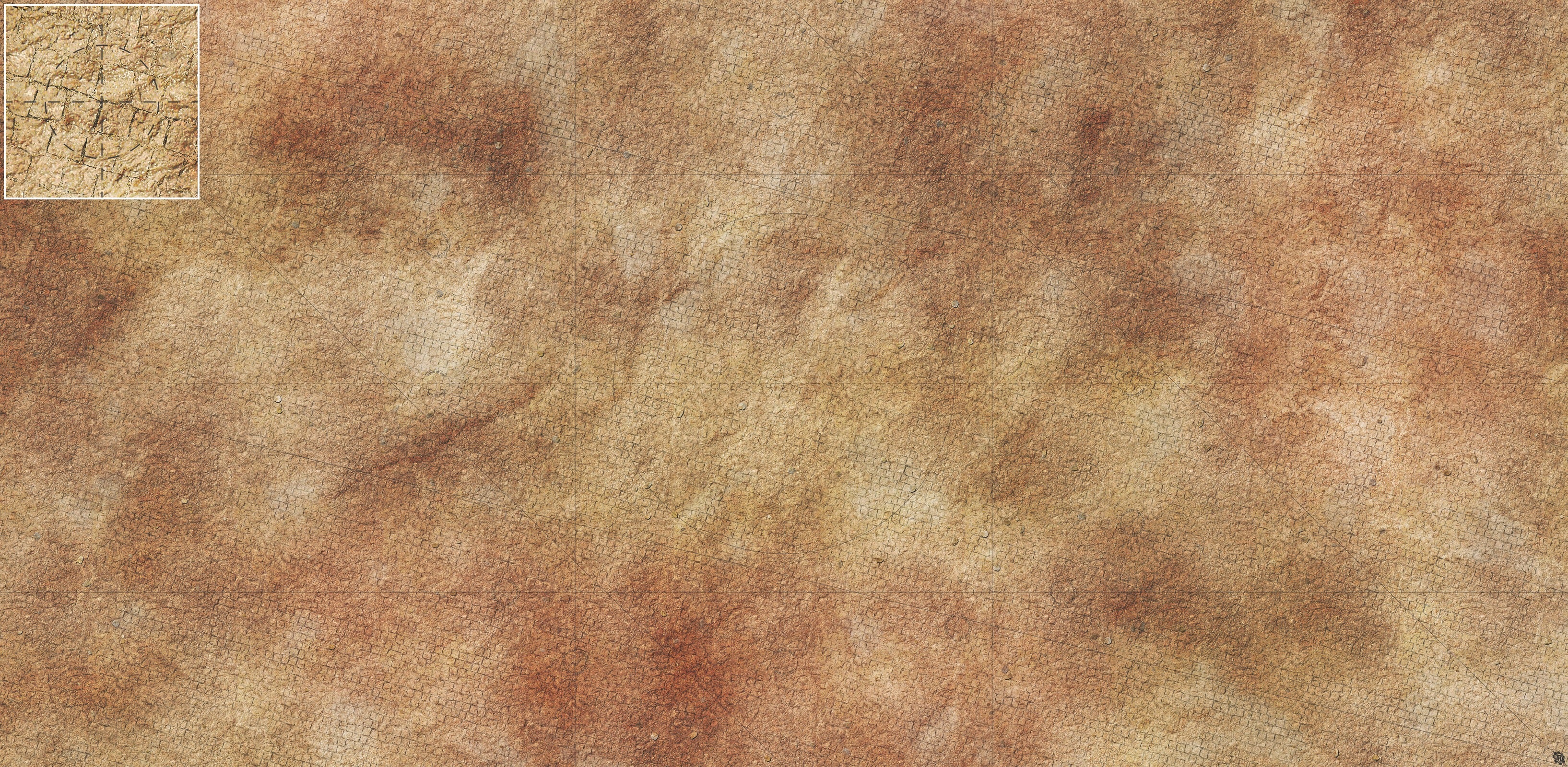 Mats by Mars: Sandy Cobbles Tabletop Wargaming Play Mat