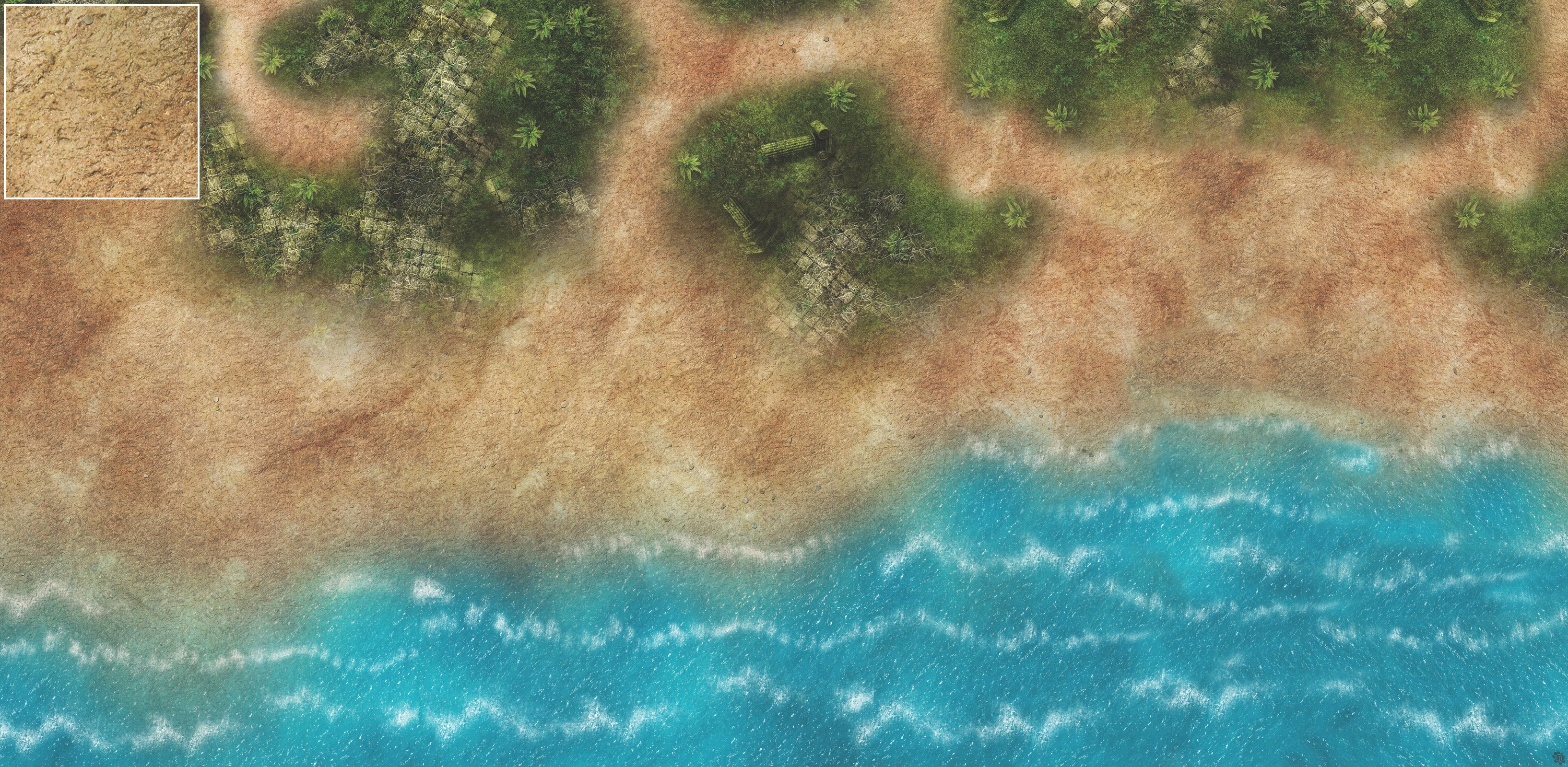 Mats by Mars: Jungle Treasure Tabletop Wargaming Play Mat