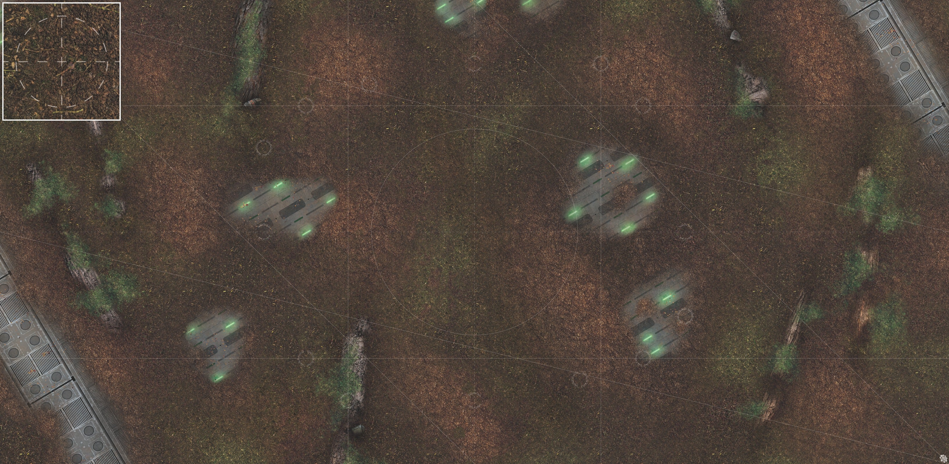 Mats by Mars: Hidden Outpost (Green) Tabletop Wargaming Play Mat