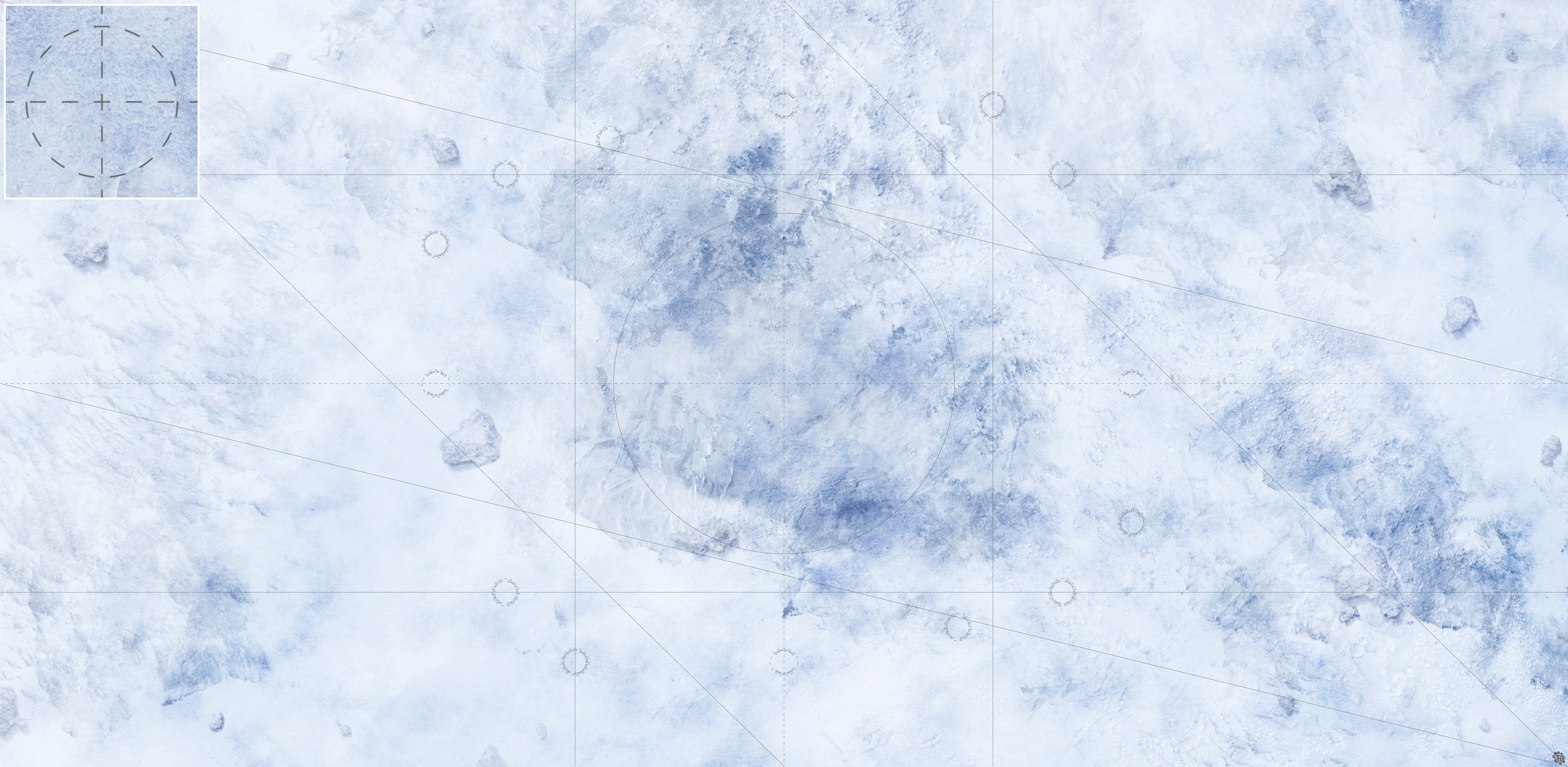 Mats by Mars: Glacial Pass Tabletop Wargaming Play Mat
