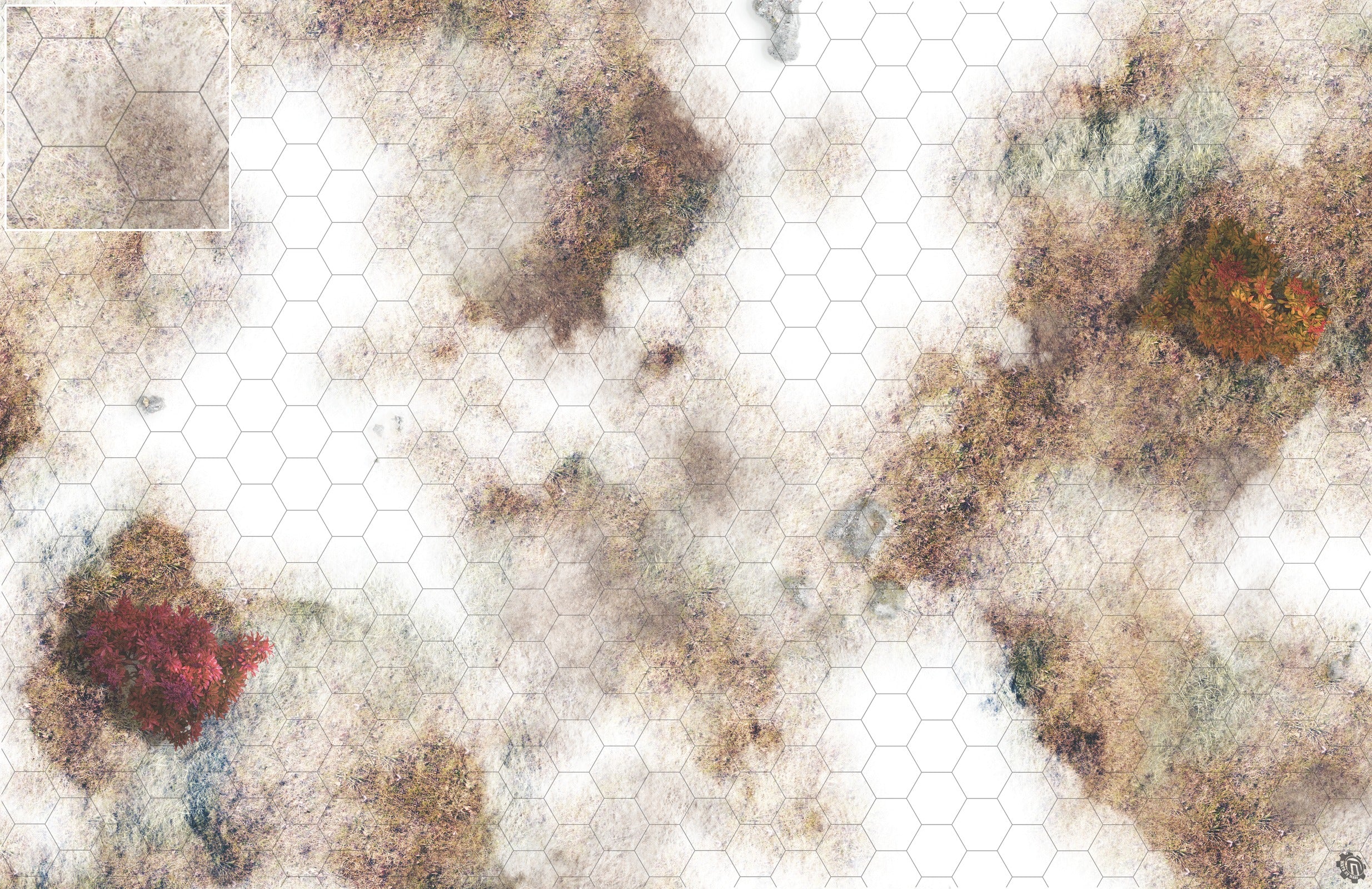 Mats by Mars: Snowy Tundra Tabletop Wargaming Play Mat