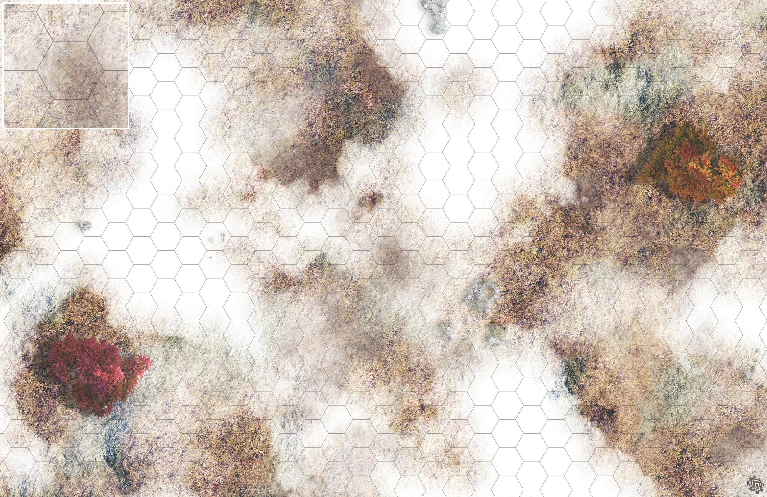 Mats by Mars: Snowy Tundra Tabletop Wargaming Play Mat