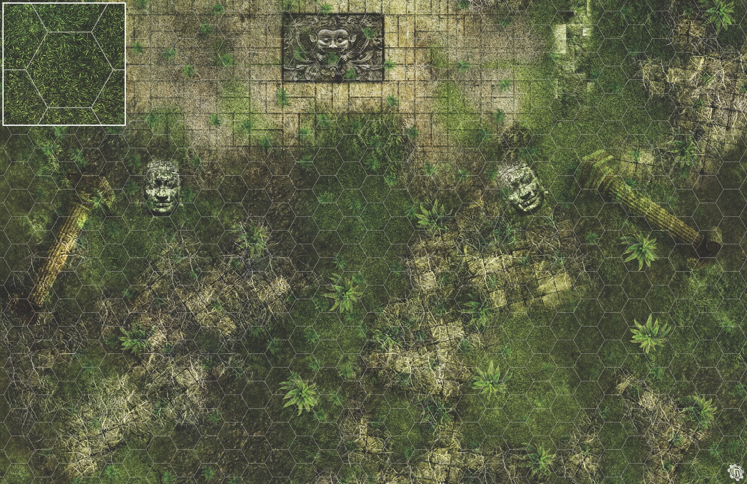 Mats by Mars: Forgotten Temple (Altar) Tabletop Wargaming Play Mat