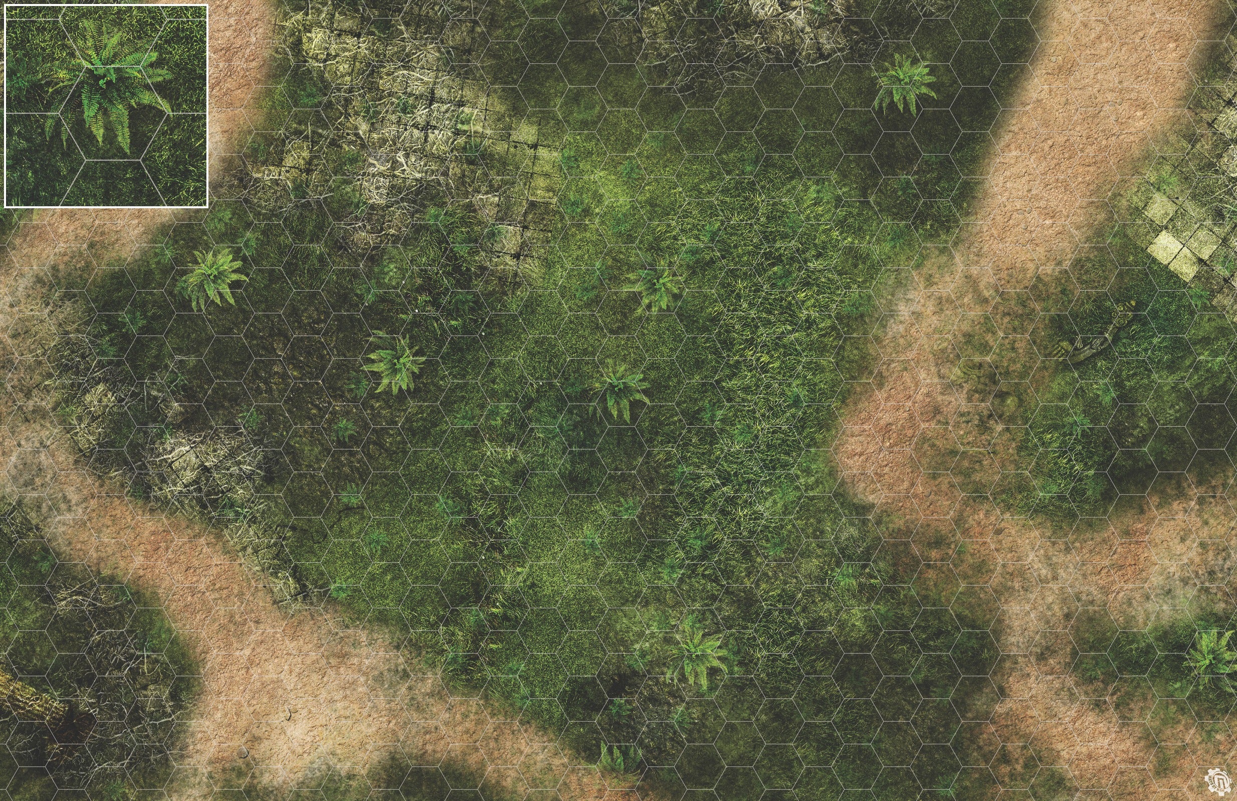 Mats by Mars: Island Path Tabletop Wargaming Play Mat