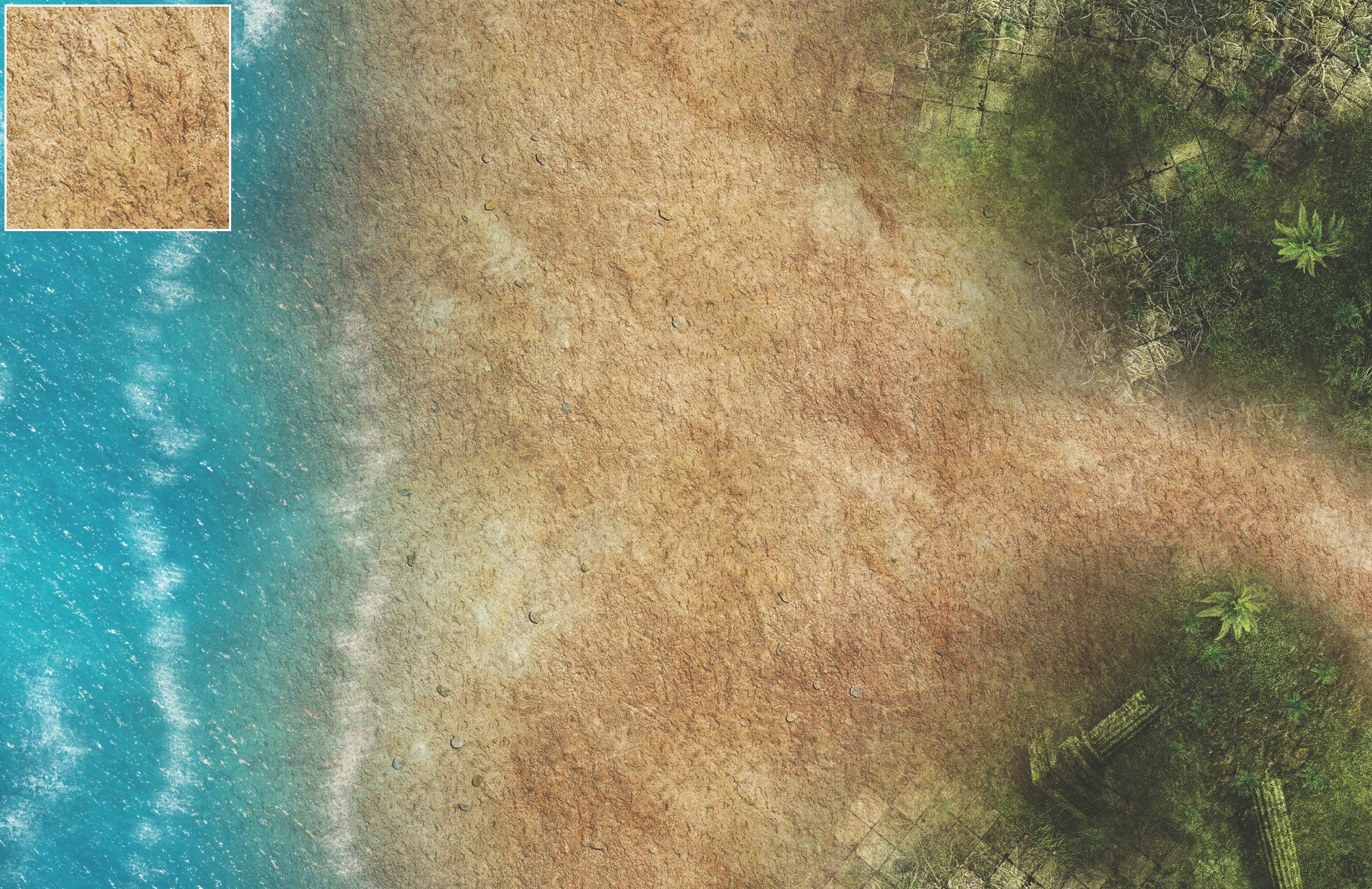 Mats by Mars: Jungle Treasure Tabletop Wargaming Play Mat
