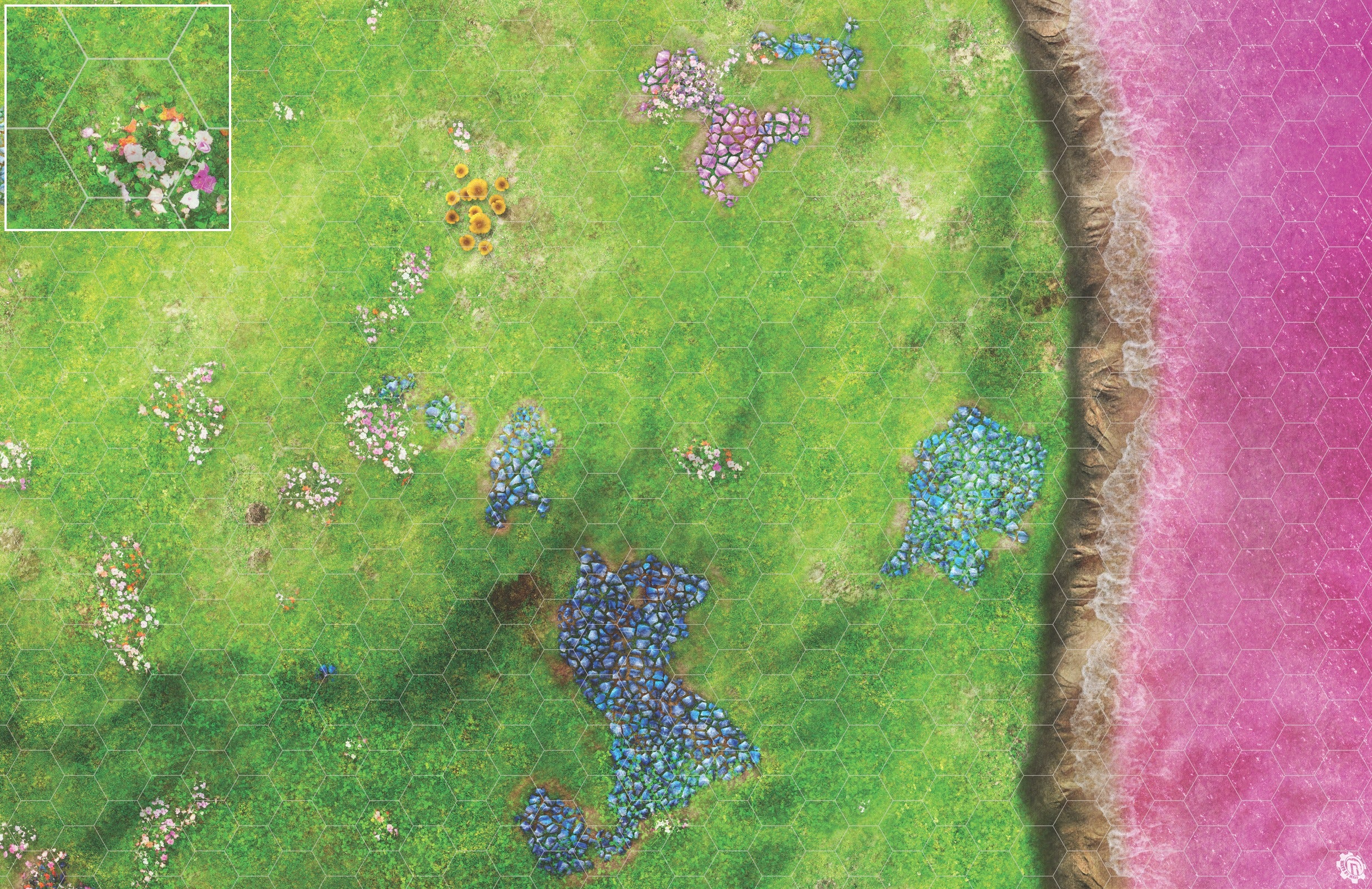 Mats by Mars: Faewild Shore Tabletop Wargaming Play Mat