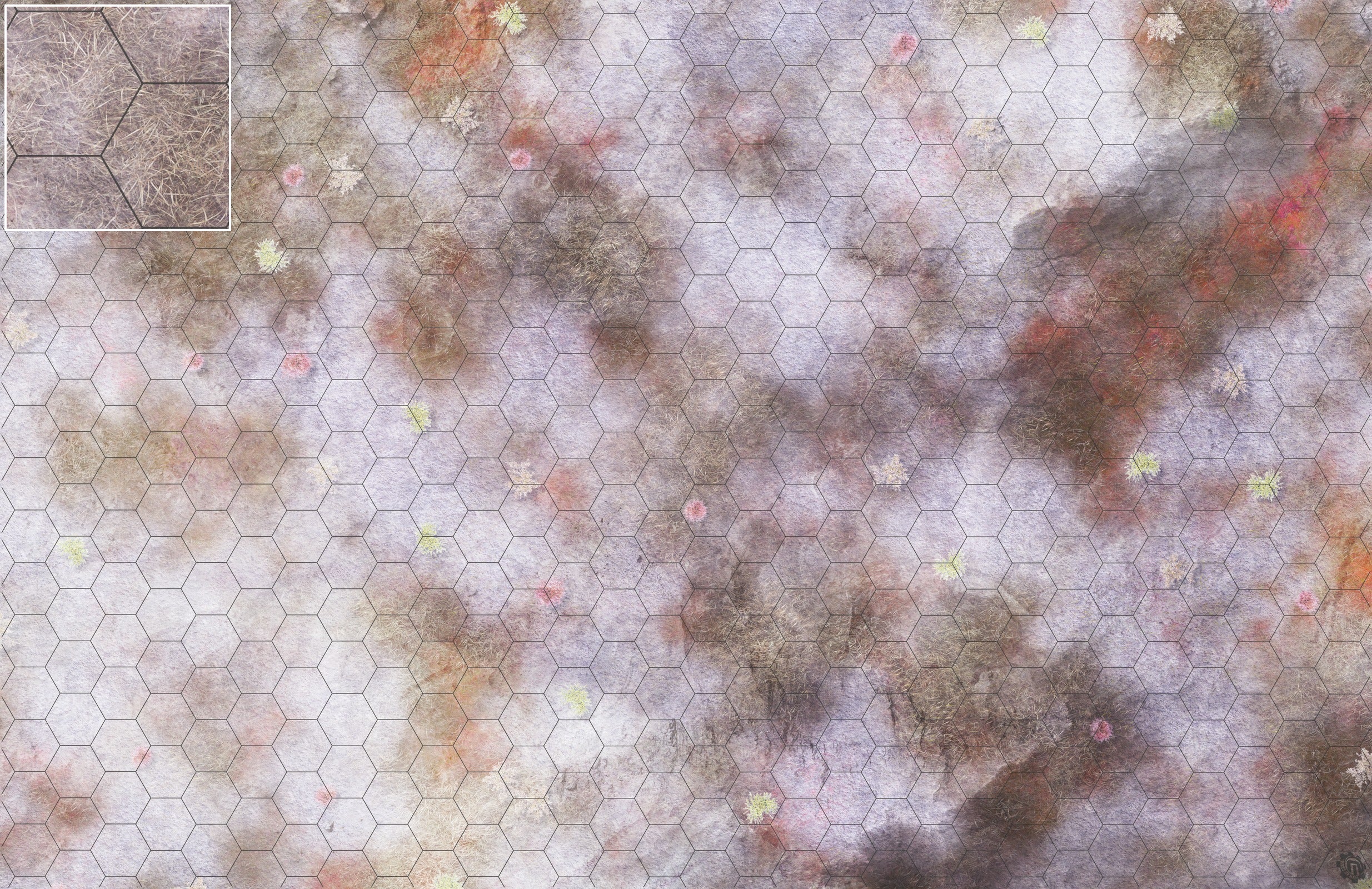 Mats by Mars: Hinterland Snow Tabletop Wargaming Play Mat