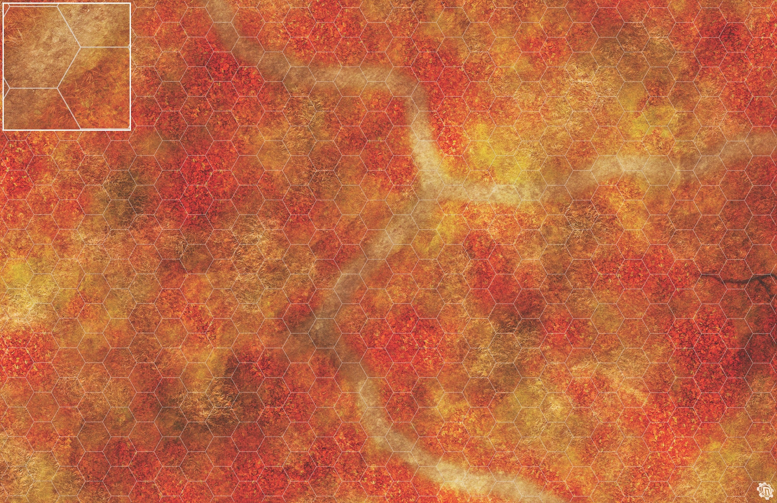 Mats by Mars: Autumn Forest Trail Tabletop Wargaming Play Mat
