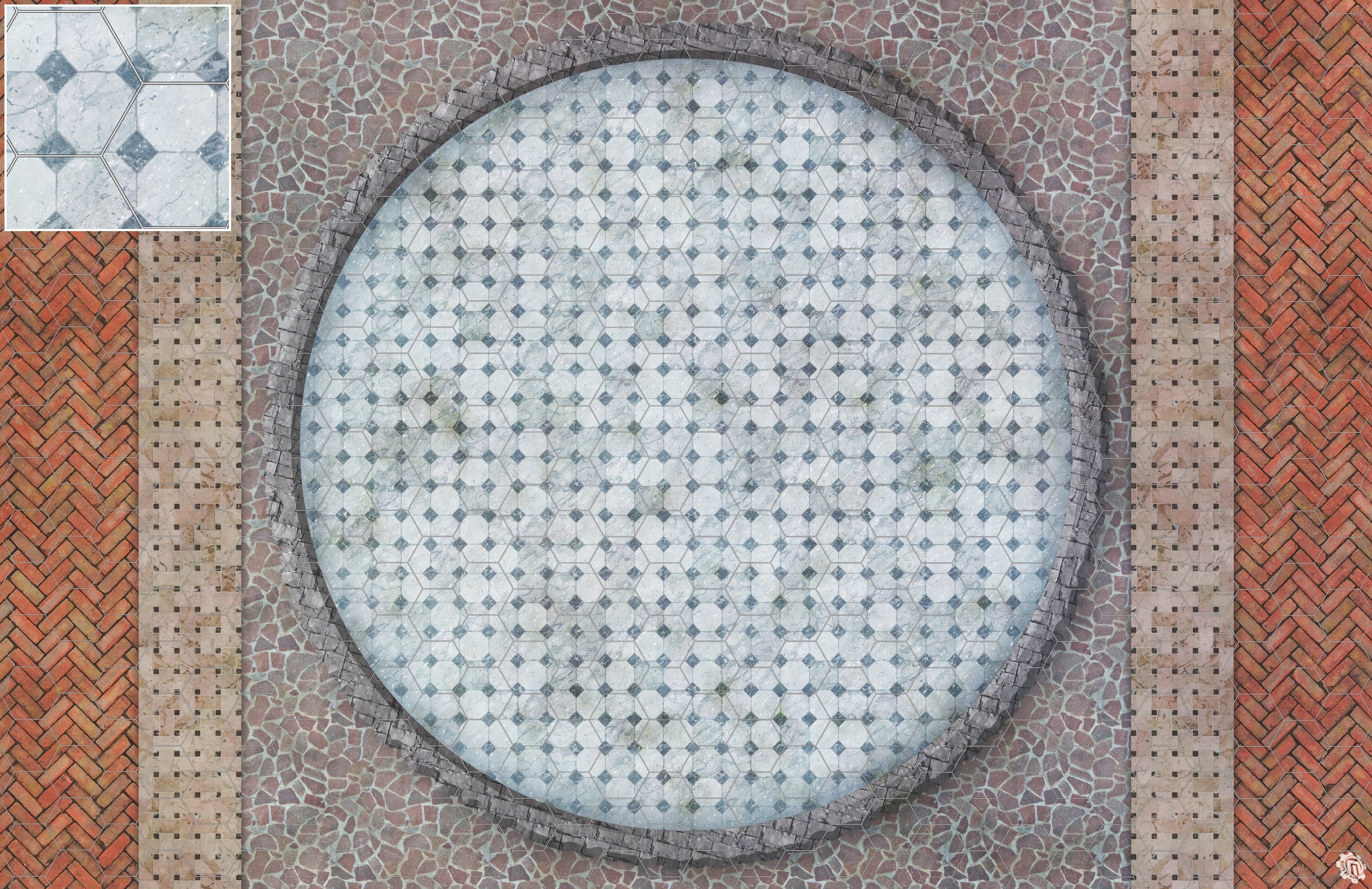 Mats by Mars: Piazza Tabletop Wargaming Play Mat