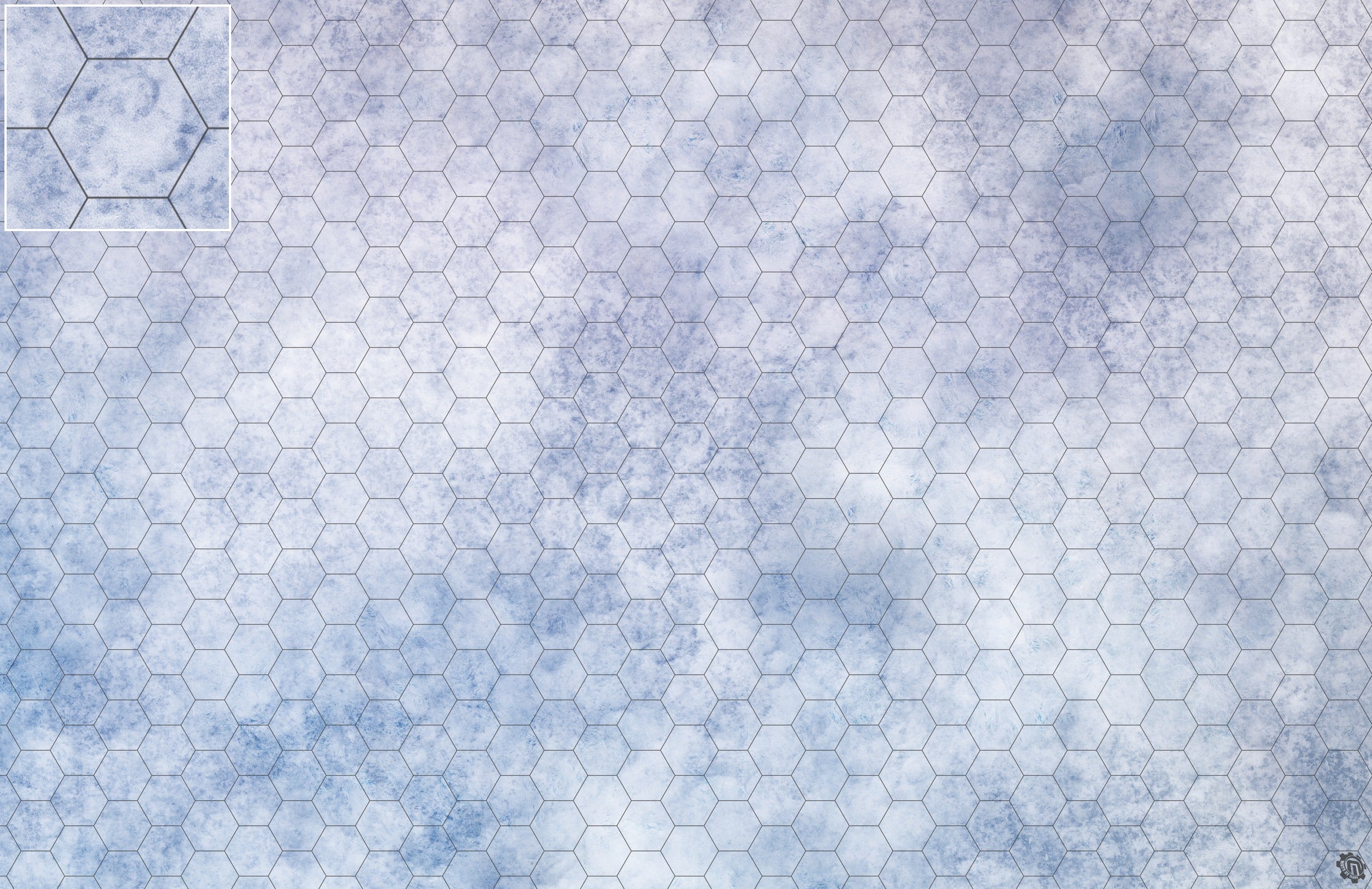 Mats by Mars: Glacial Plain Tabletop Wargaming Play Mat