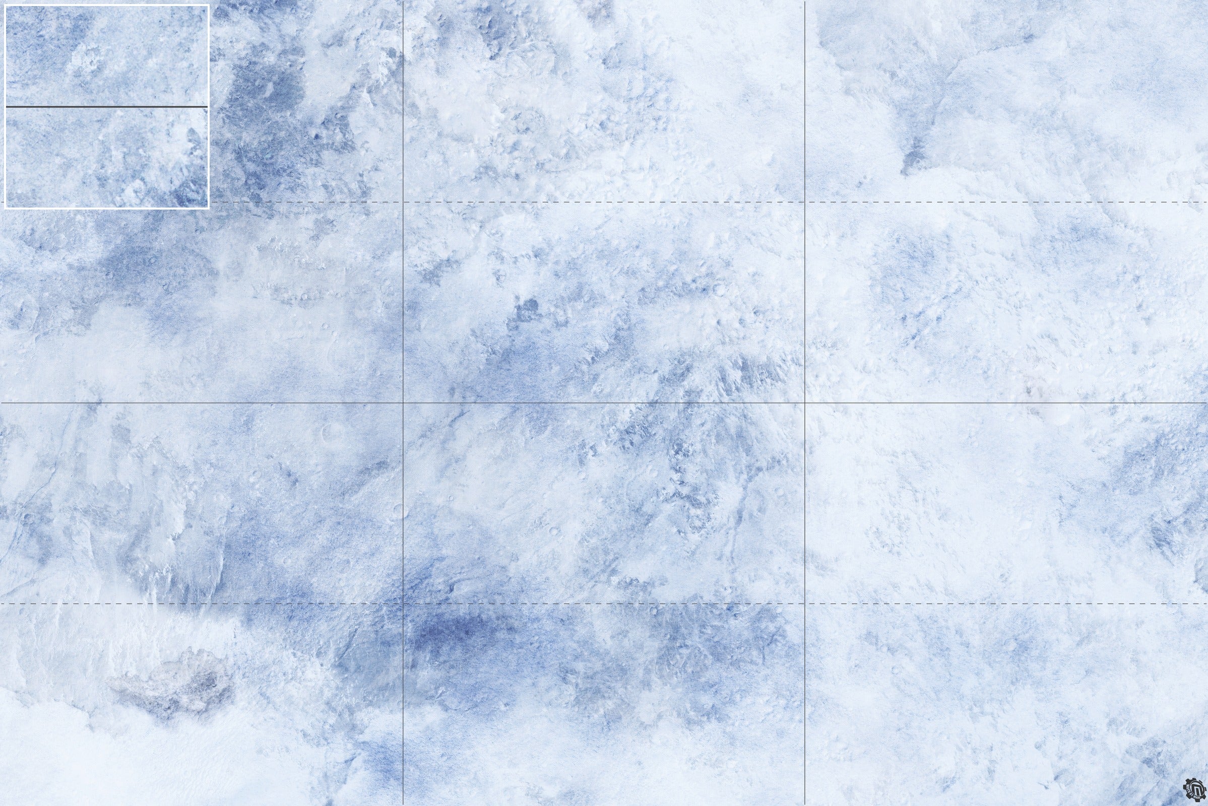 Mats by Mars: Glacial Pass Tabletop Wargaming Play Mat