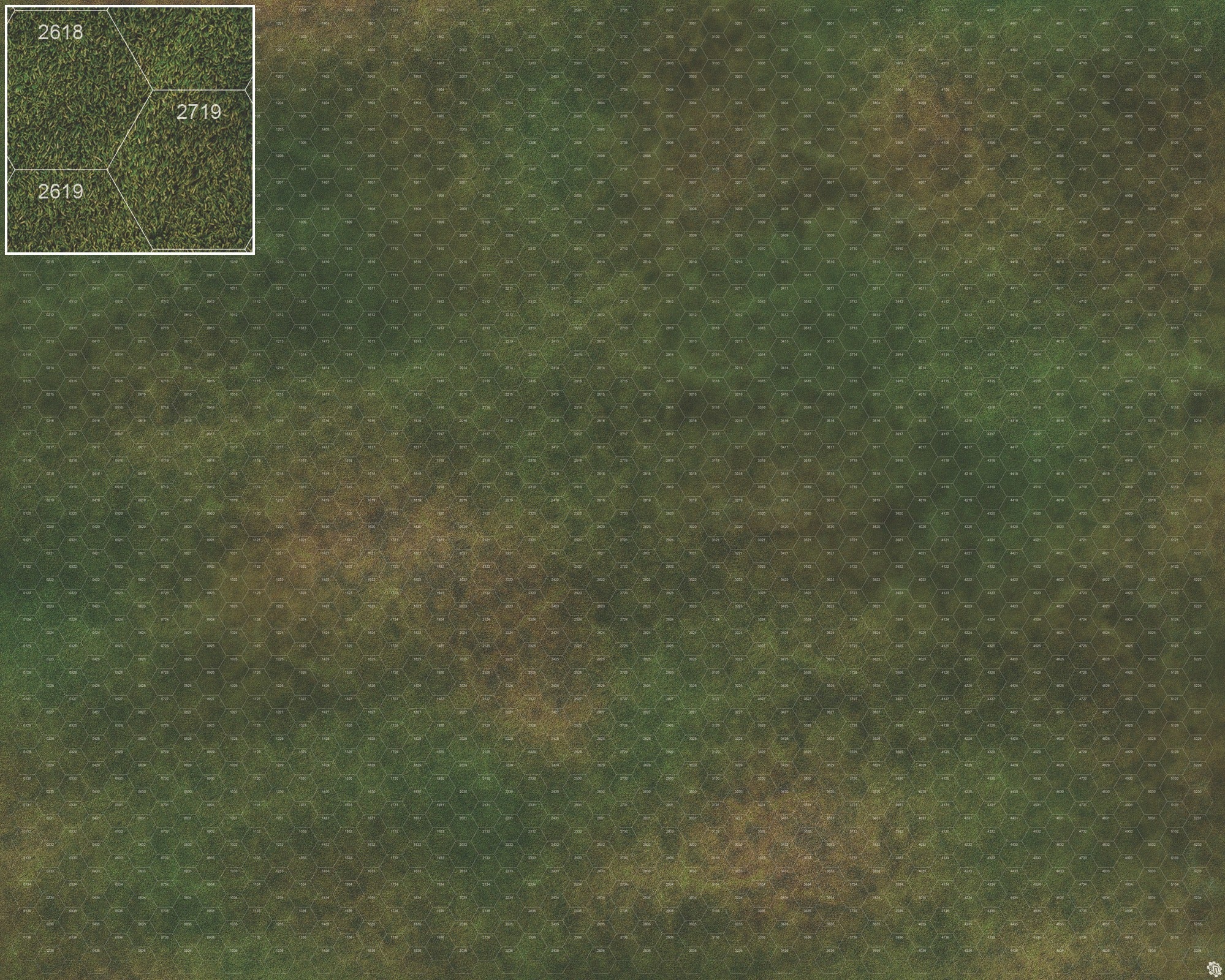 Mats by Mars: Green Meadow Tabletop Wargaming Play Mat