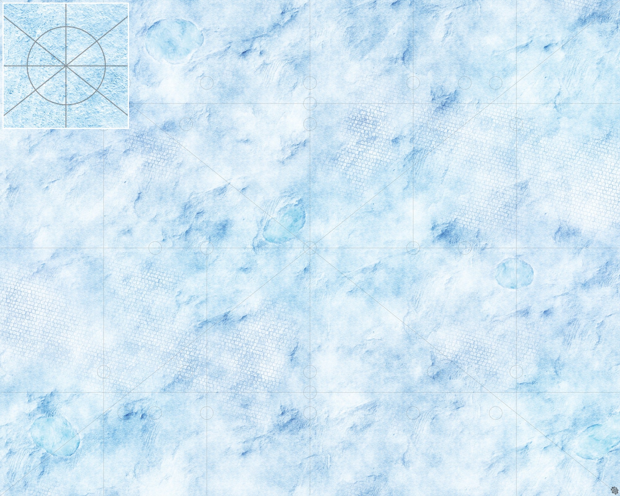 Mats by Mars: Frosty Cobbles Tabletop Wargaming Play Mat
