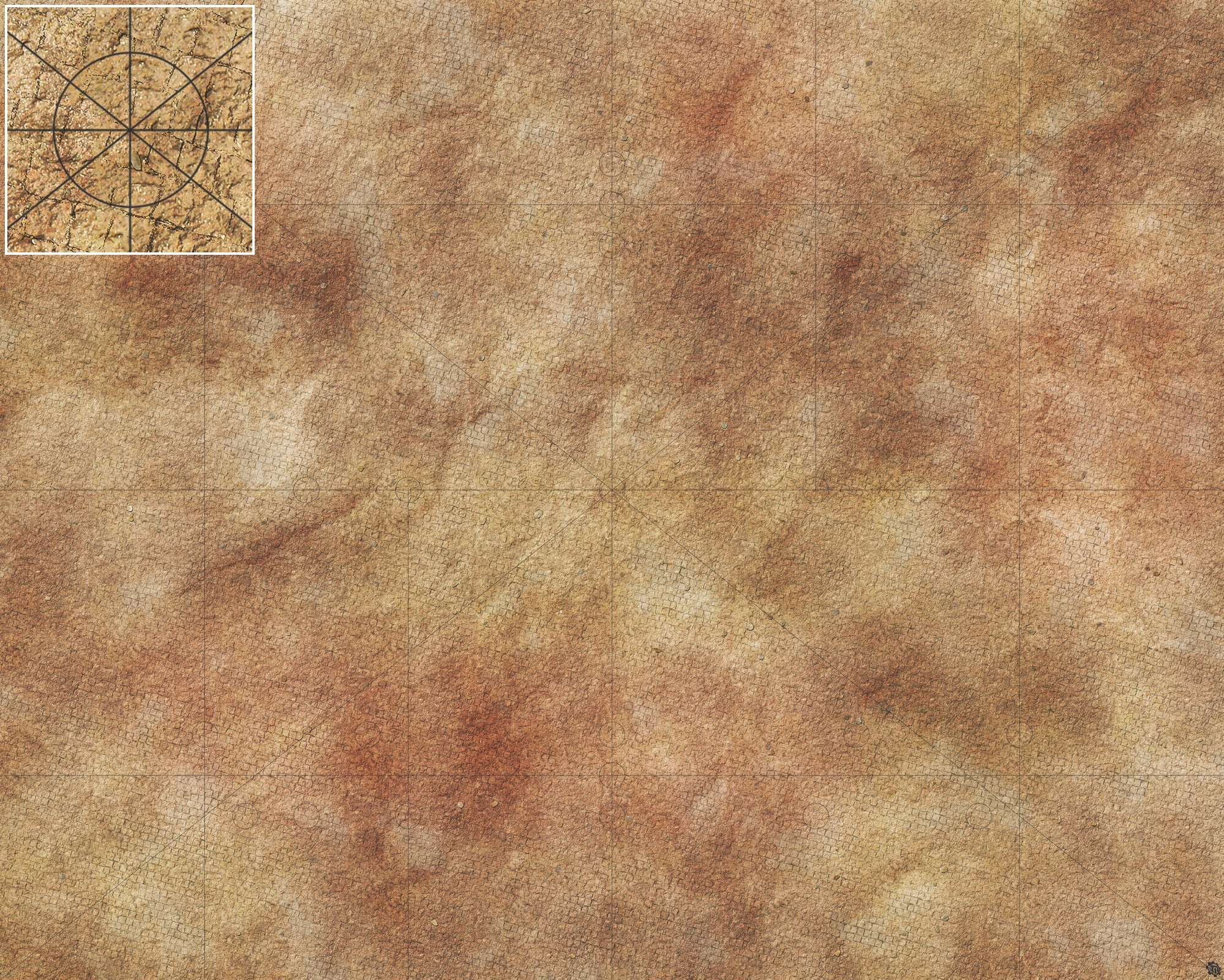 Mats by Mars: Sandy Cobbles Tabletop Wargaming Play Mat