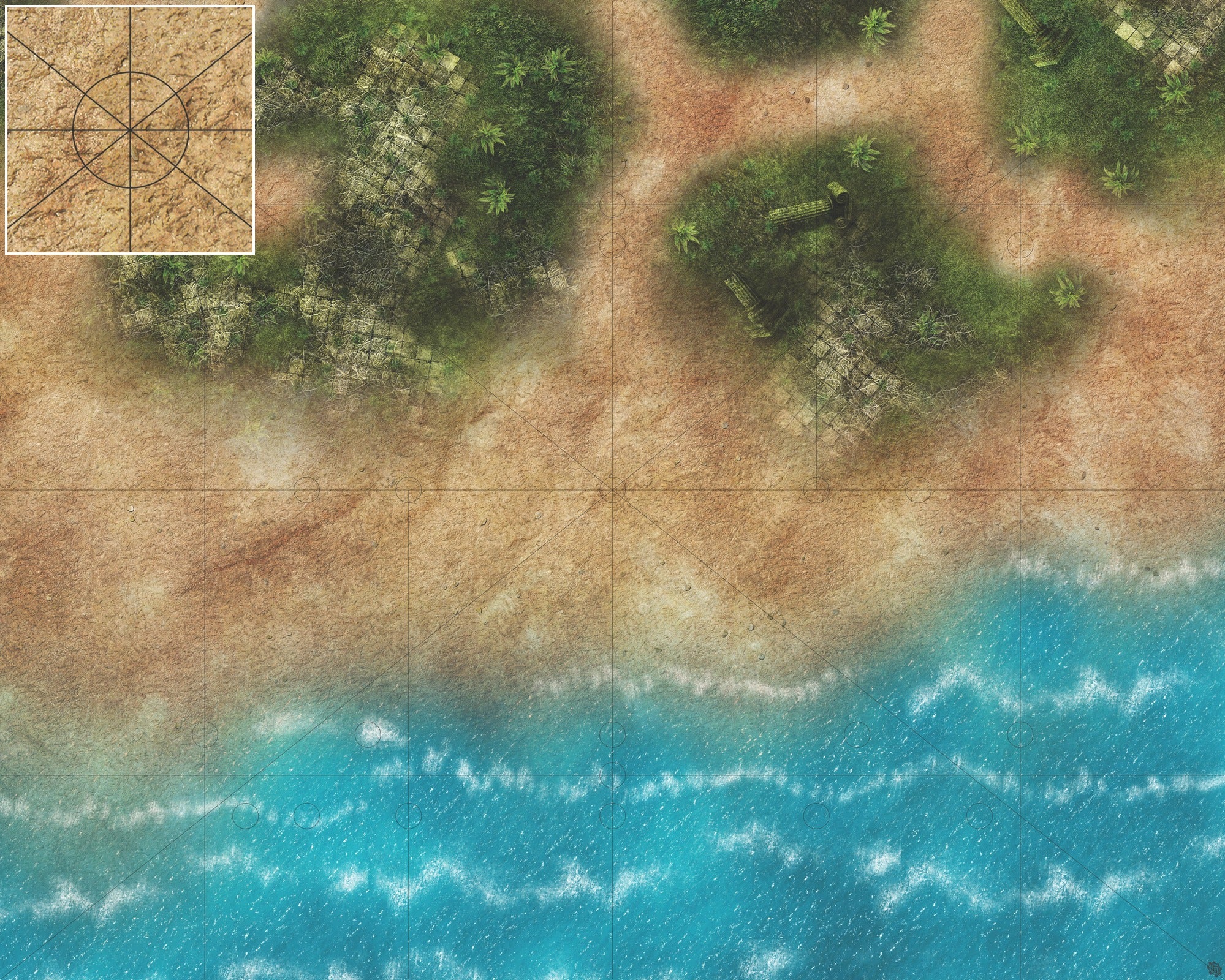 Mats by Mars: Jungle Treasure Tabletop Wargaming Play Mat