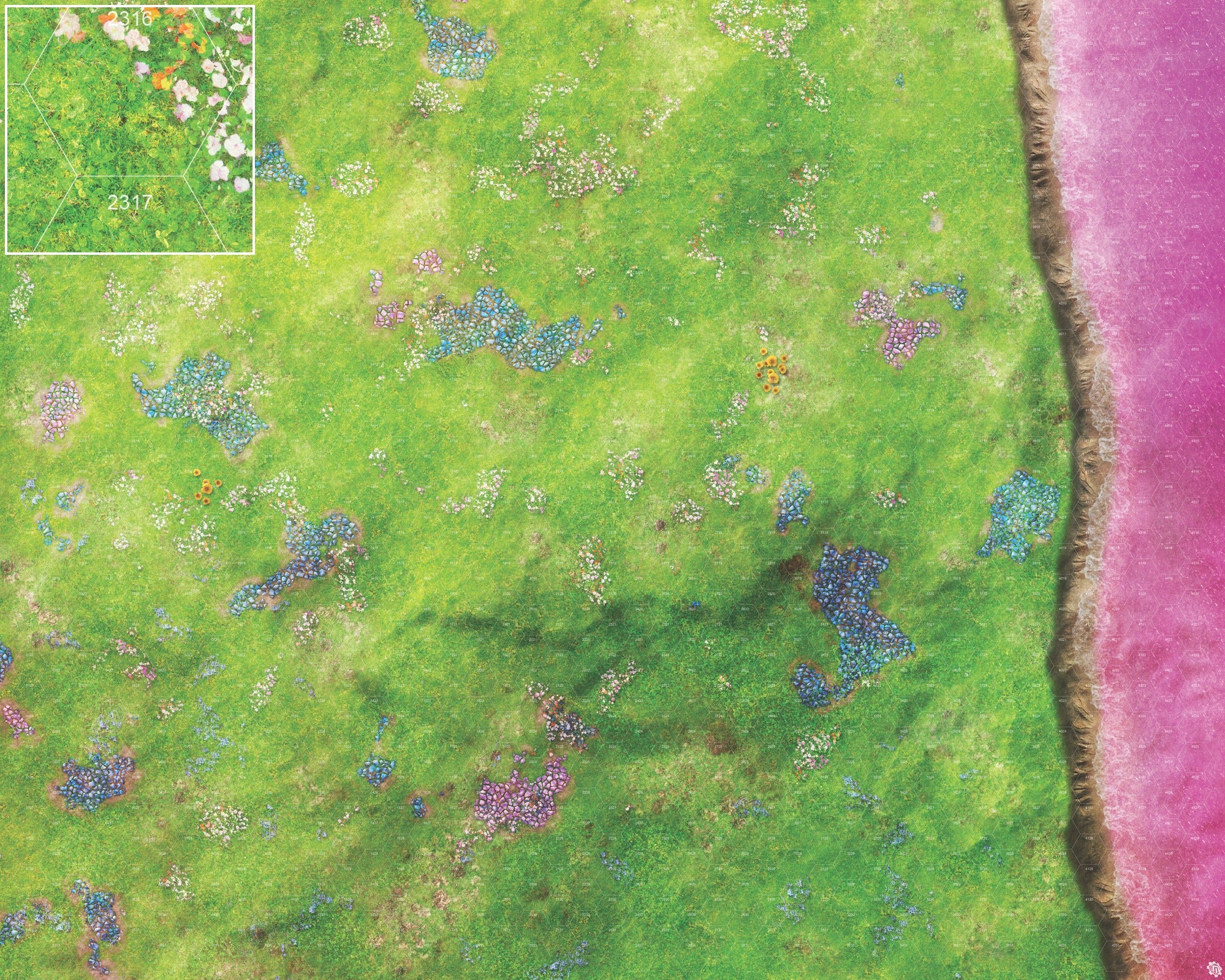 Mats by Mars: Faewild Shore Tabletop Wargaming Play Mat
