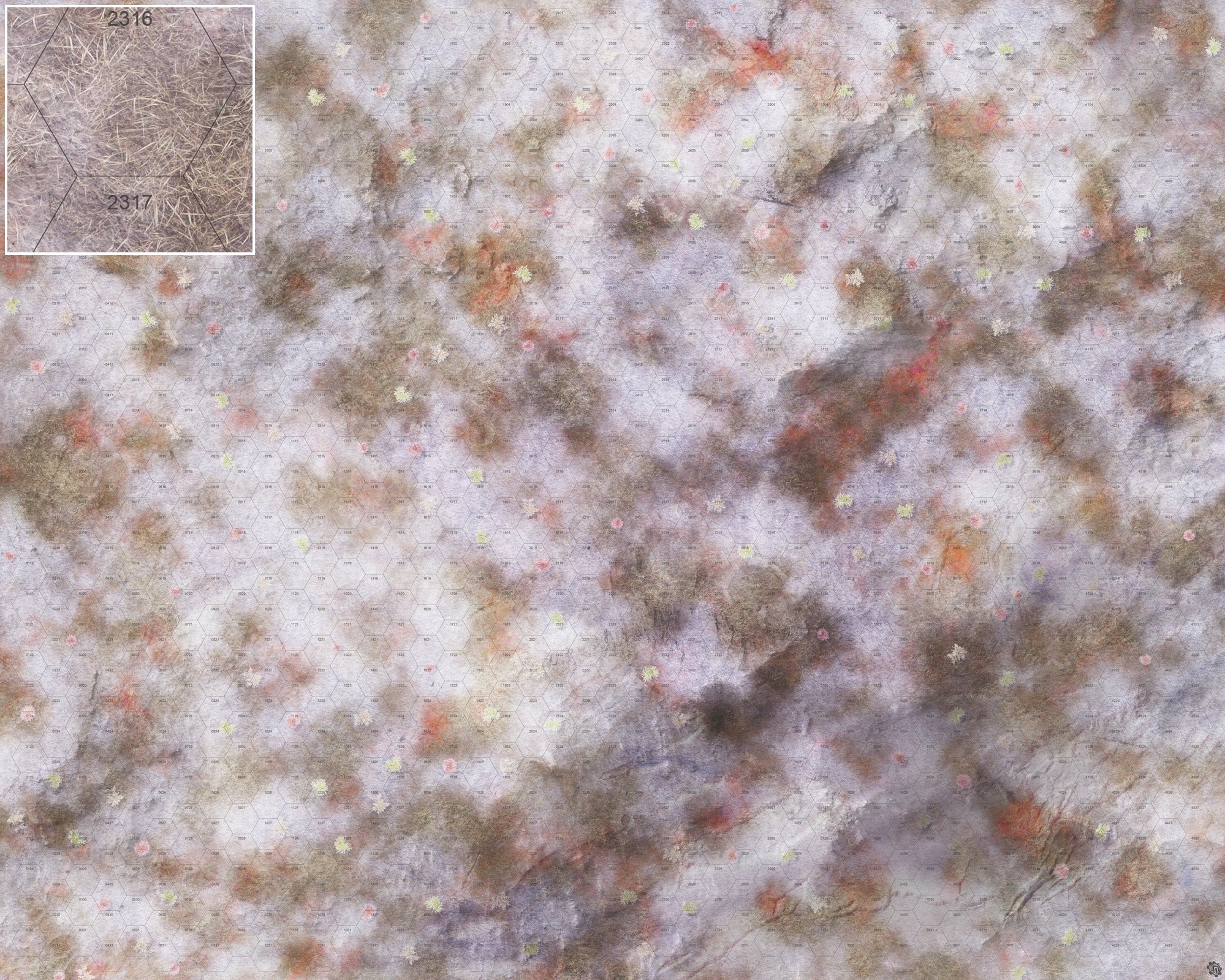 Mats by Mars: Hinterland Snow Tabletop Wargaming Play Mat