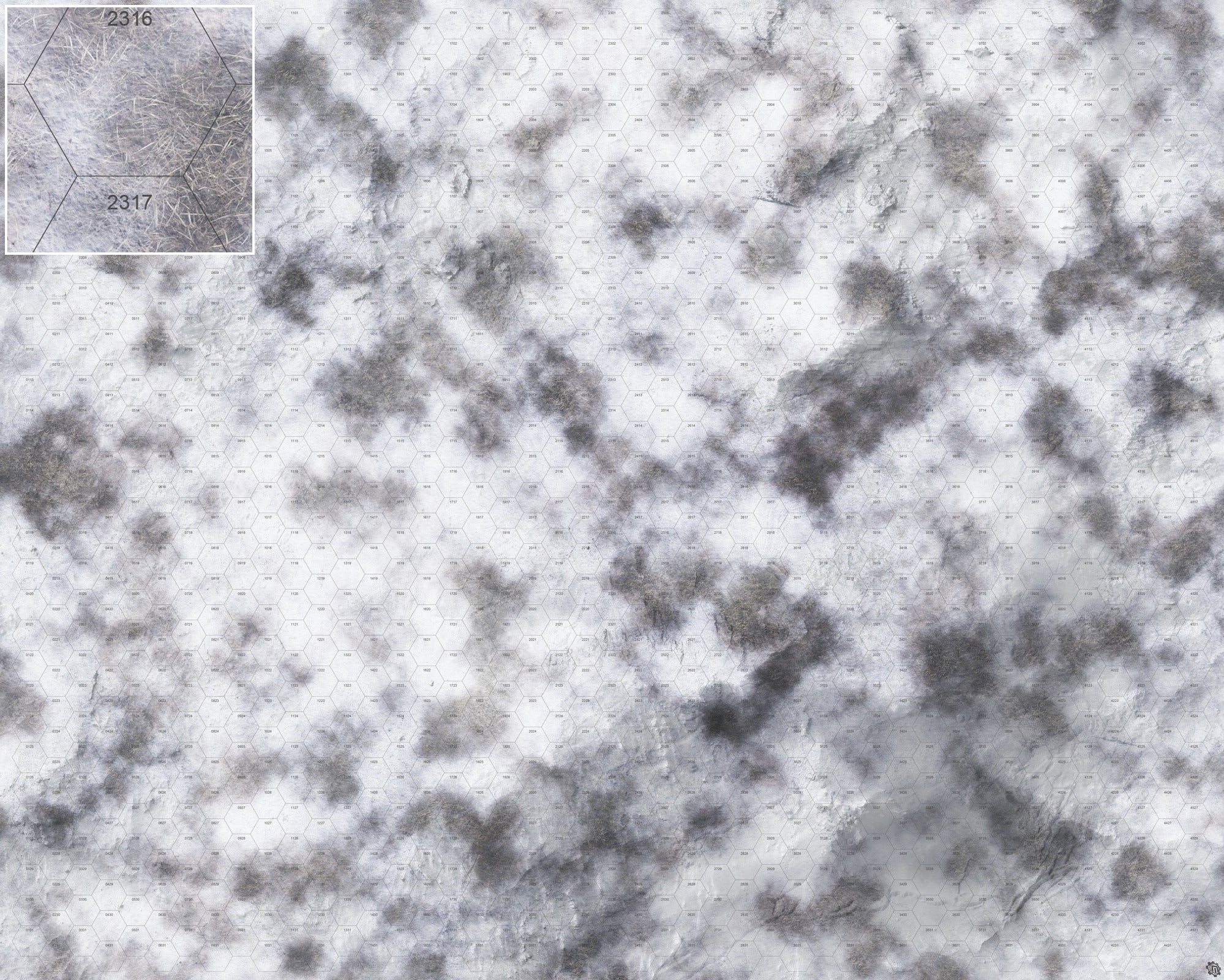Mats by Mars: Frozen Wasteland Tabletop Wargaming Play Mat