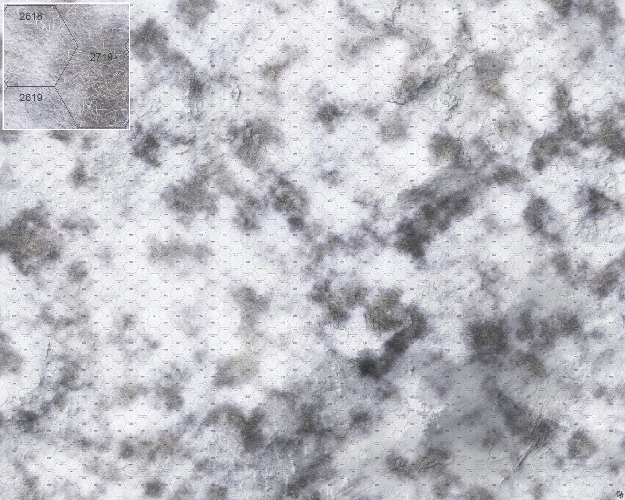 Mats by Mars: Frozen Wasteland Tabletop Wargaming Play Mat