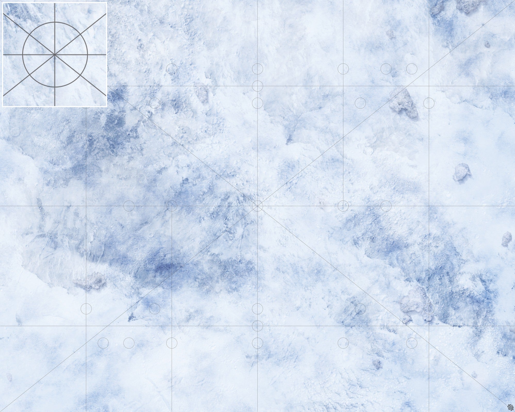 Mats by Mars: Glacial Pass Tabletop Wargaming Play Mat