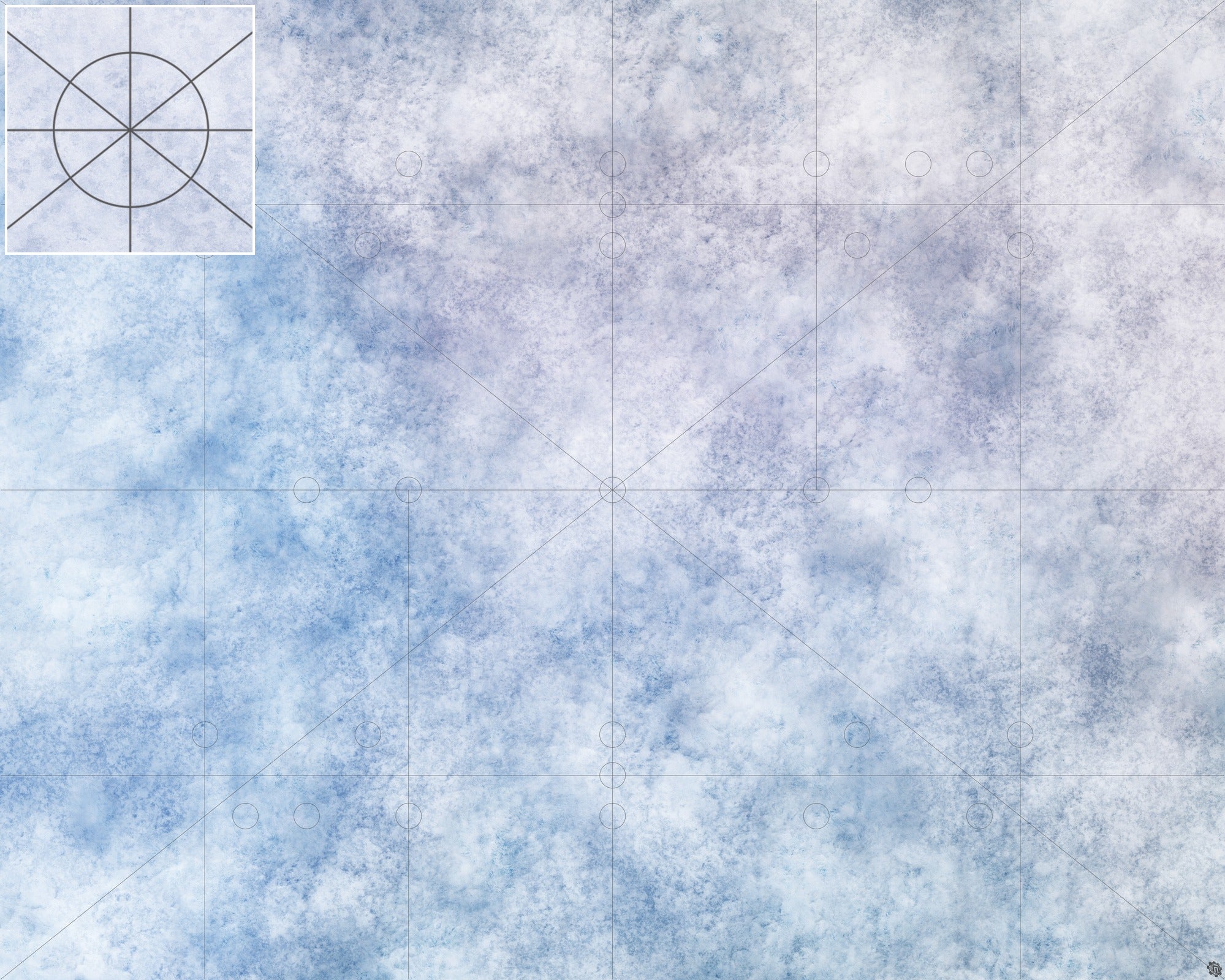 Mats by Mars: Glacial Plain Tabletop Wargaming Play Mat