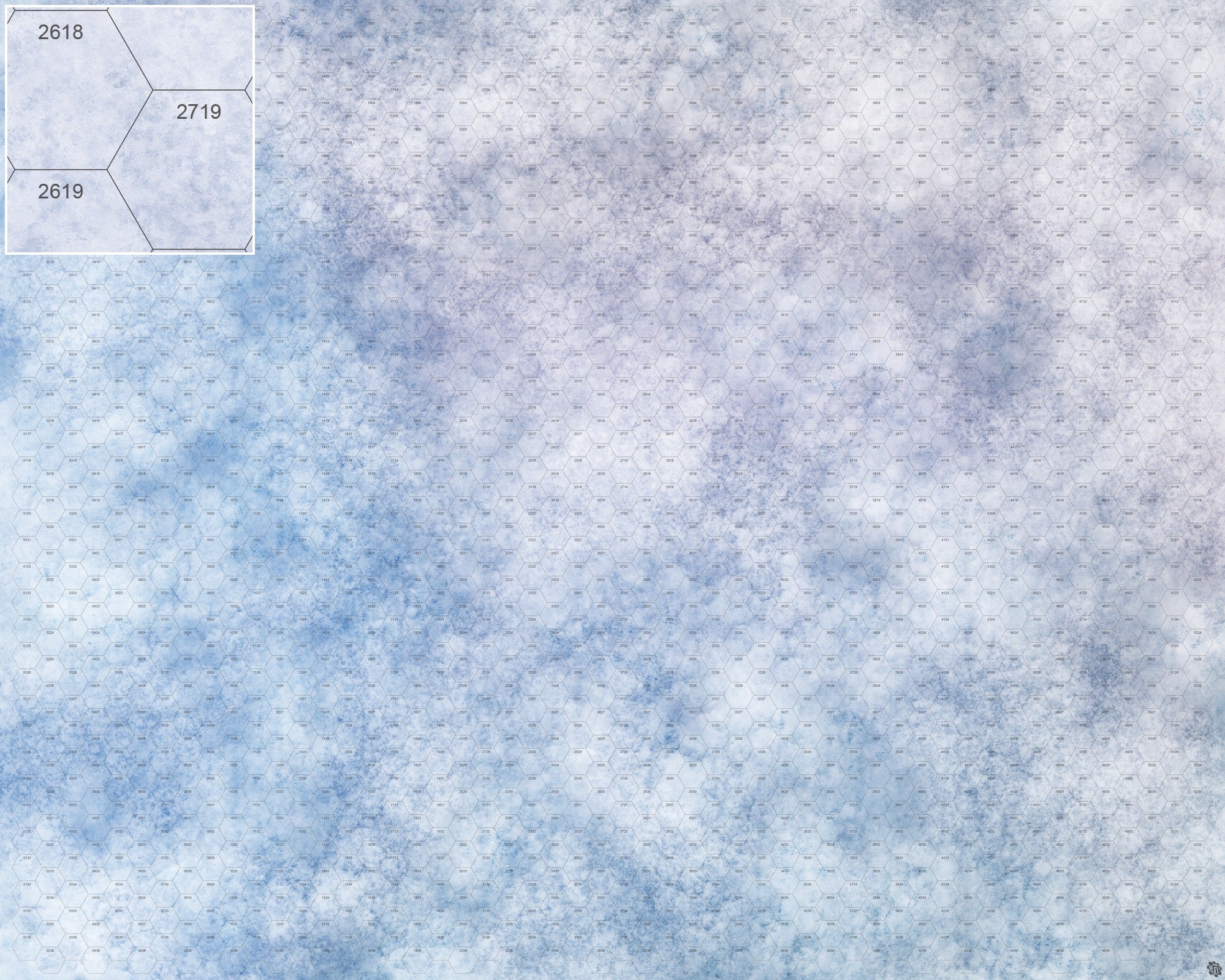 Mats by Mars: Glacial Plain Tabletop Wargaming Play Mat