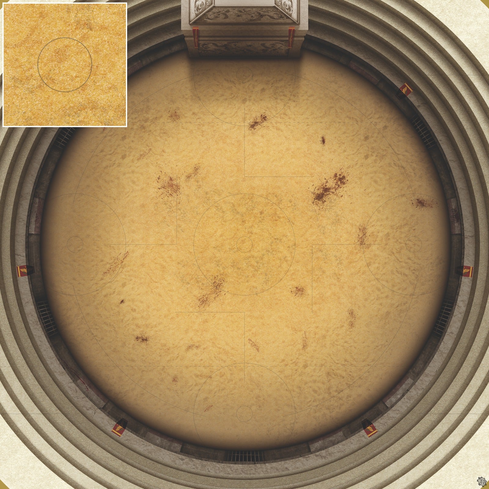 Mats by Mars: Blood & Sand - Arena Rex Compatible Play Mat