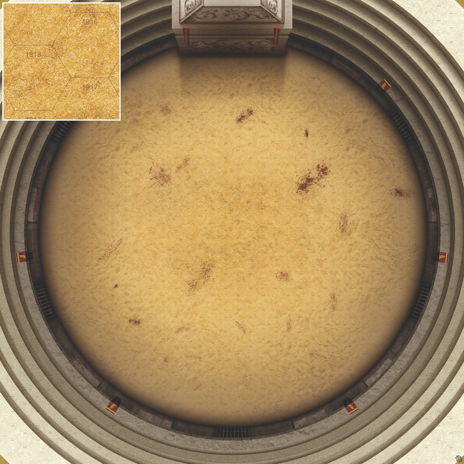 Mats by Mars: Blood & Sand - Arena Rex Compatible Play Mat