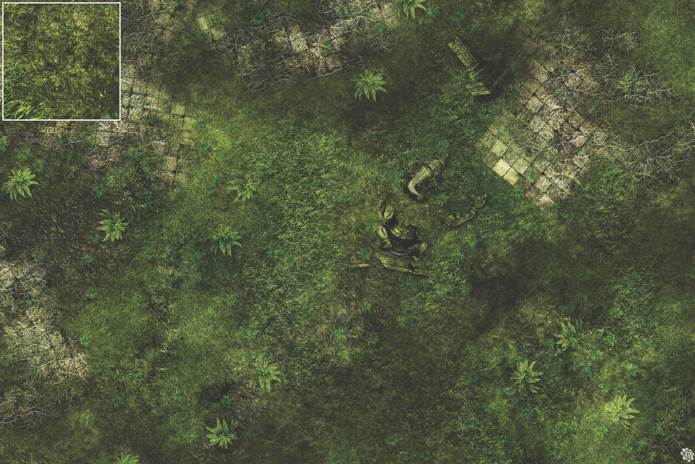 Mats by Mars: Forgotten Temple (Altar) Tabletop Wargaming Play Mat